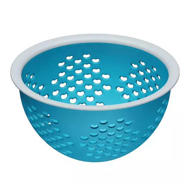 Plastic Vegetable Colander 3D model_0
