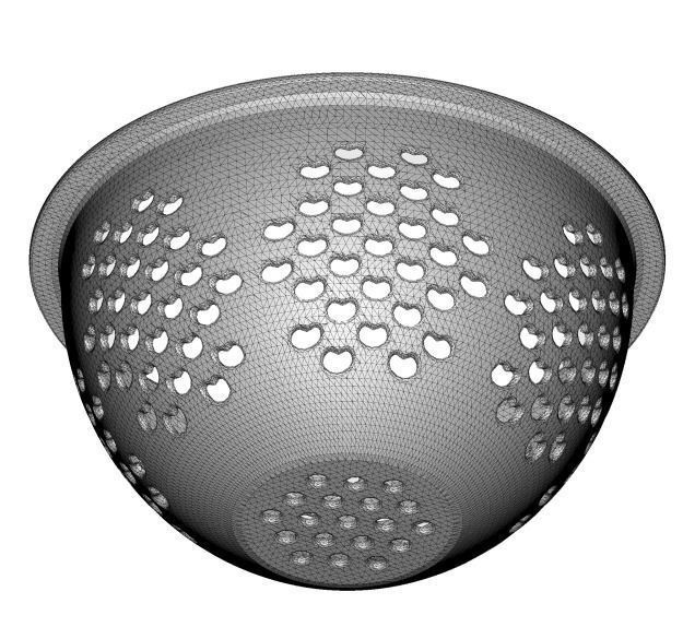 Plastic Vegetable Colander 3D model_4