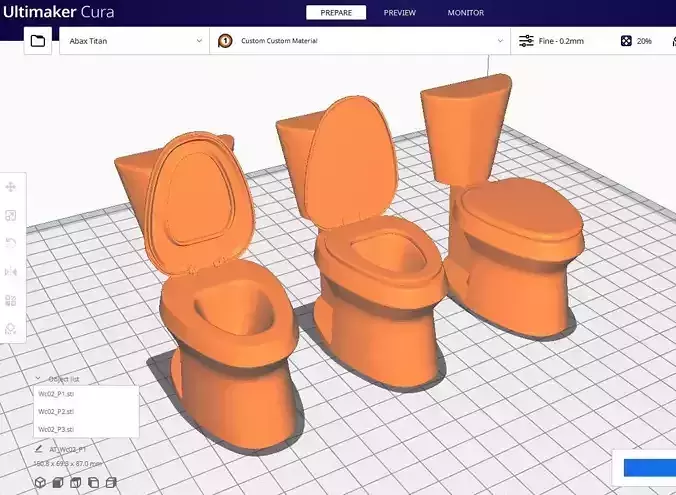 Wc 02 - STL 3D print model