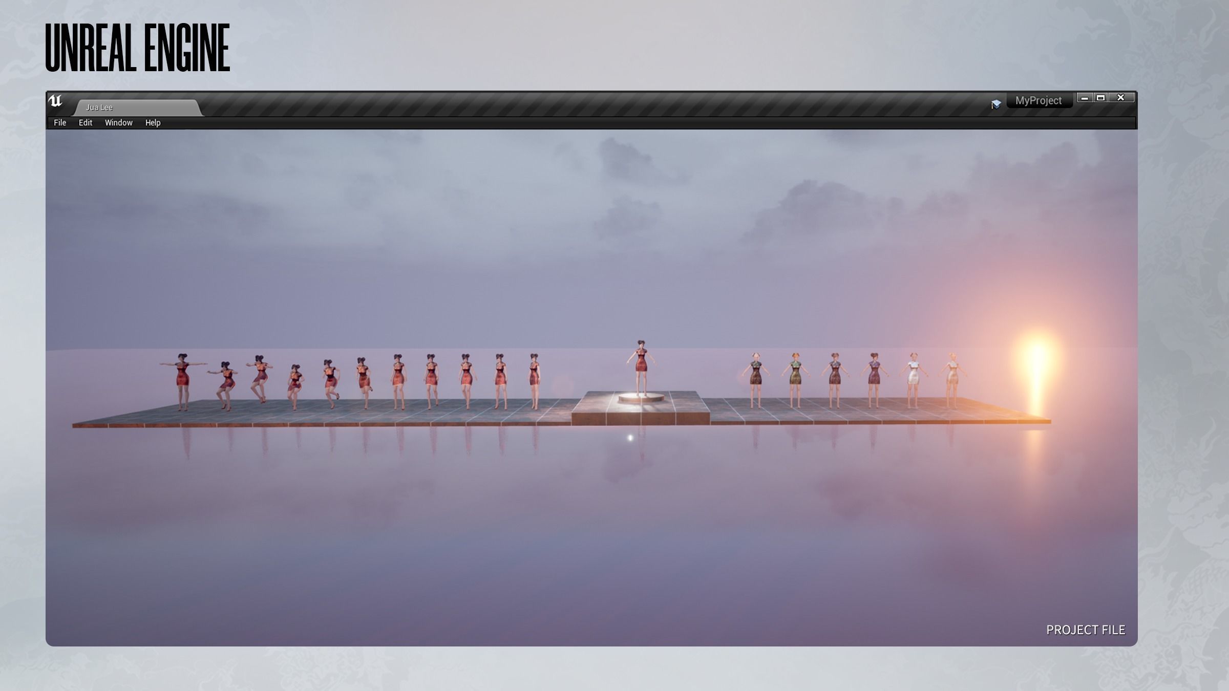 Jua Lee - Girl in Cheongsam Qipao Dress - Game Ready Low-poly 3D model_20