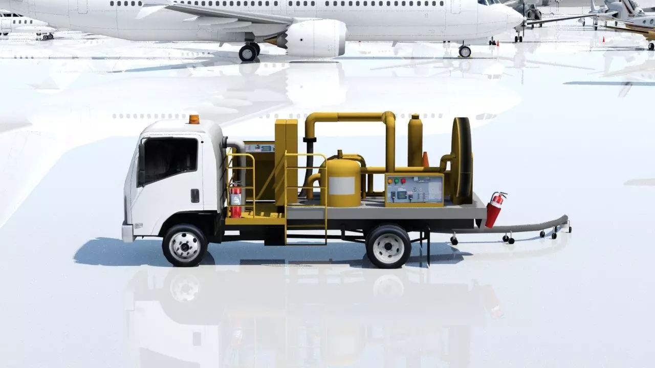 isuzu hidrant type airport fuel truck Low Poly Blank Low-poly 3D model_0