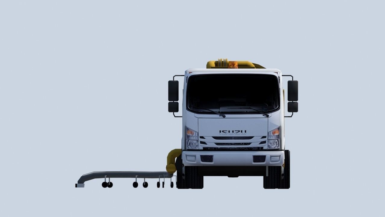 isuzu hidrant type airport fuel truck Low Poly Blank Low-poly 3D model_12