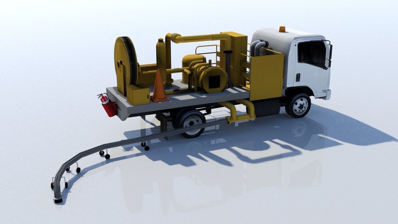 isuzu hidrant type airport fuel truck Low Poly Blank Low-poly 3D model_7