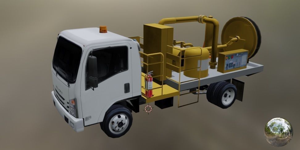 isuzu hidrant type airport fuel truck Low Poly Blank Low-poly 3D model_3