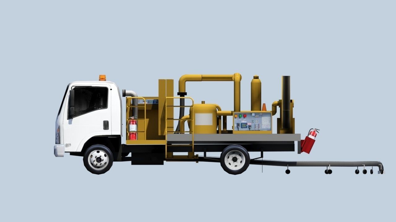 isuzu hidrant type airport fuel truck Low Poly Blank Low-poly 3D model_9