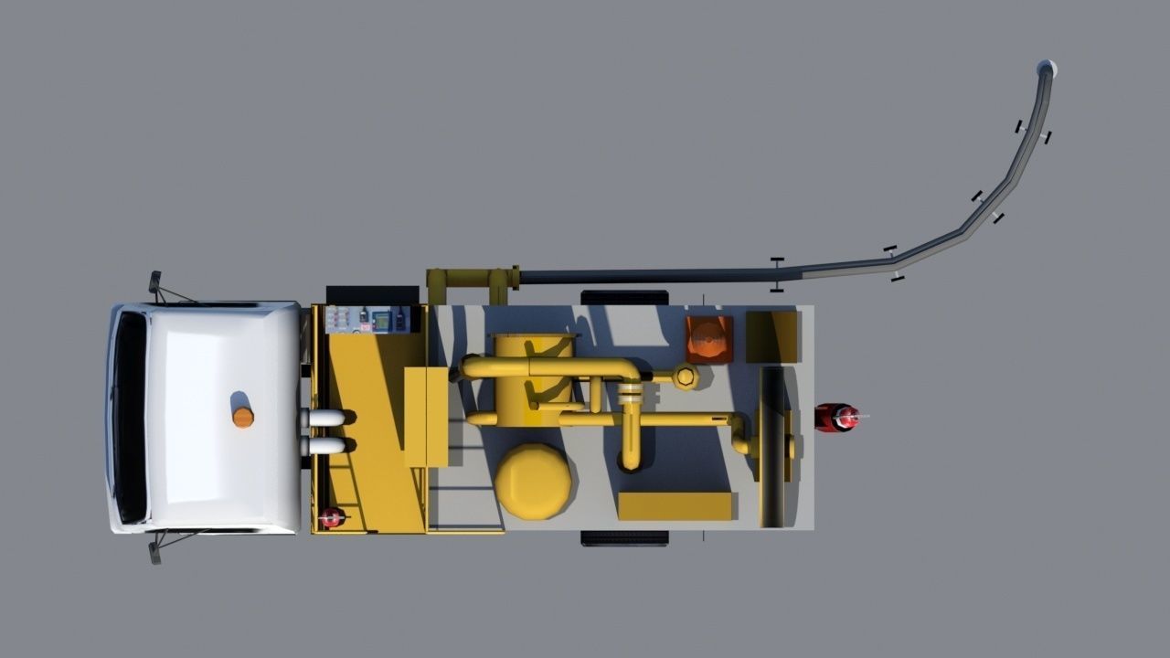isuzu hidrant type airport fuel truck Low Poly Blank Low-poly 3D model_14