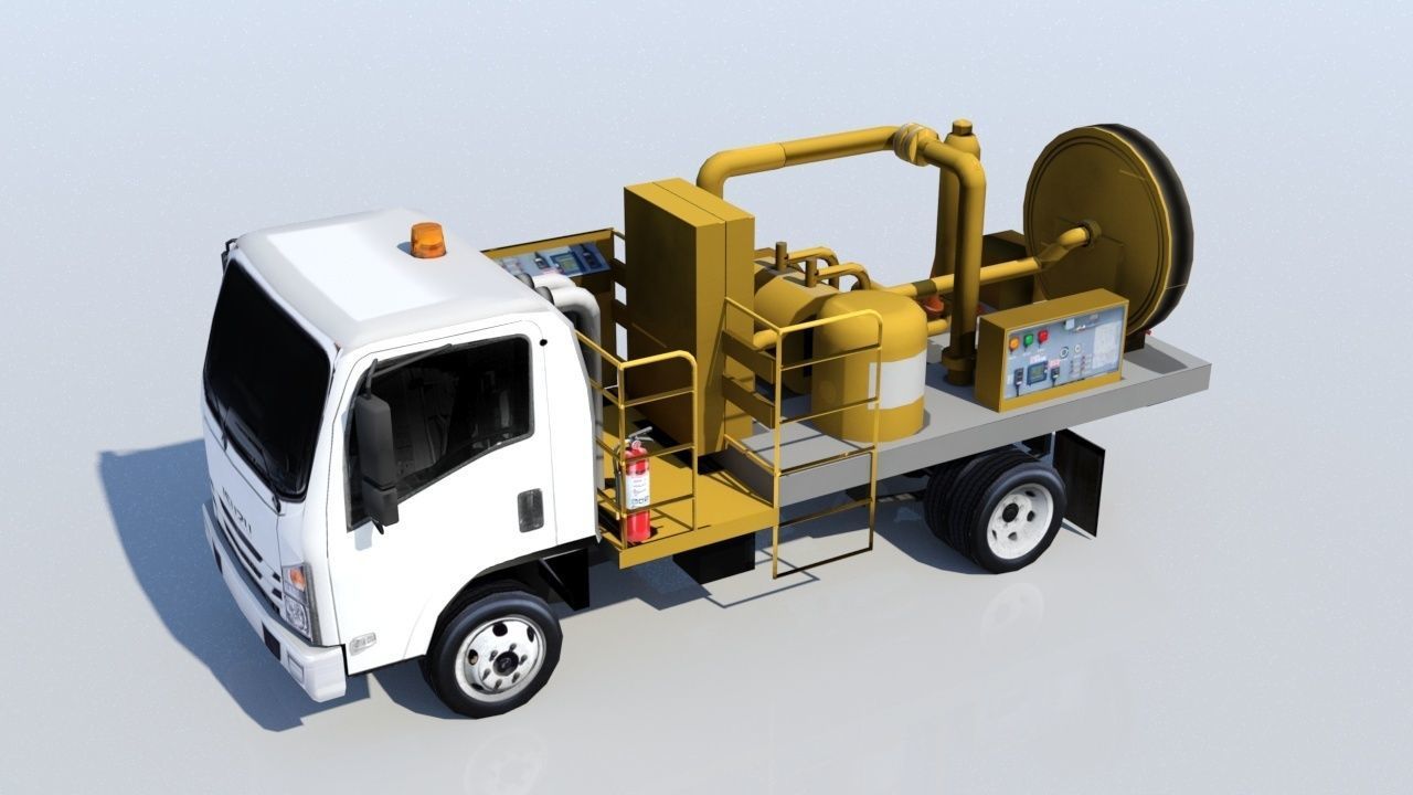 isuzu hidrant type airport fuel truck Low Poly Blank Low-poly 3D model_6