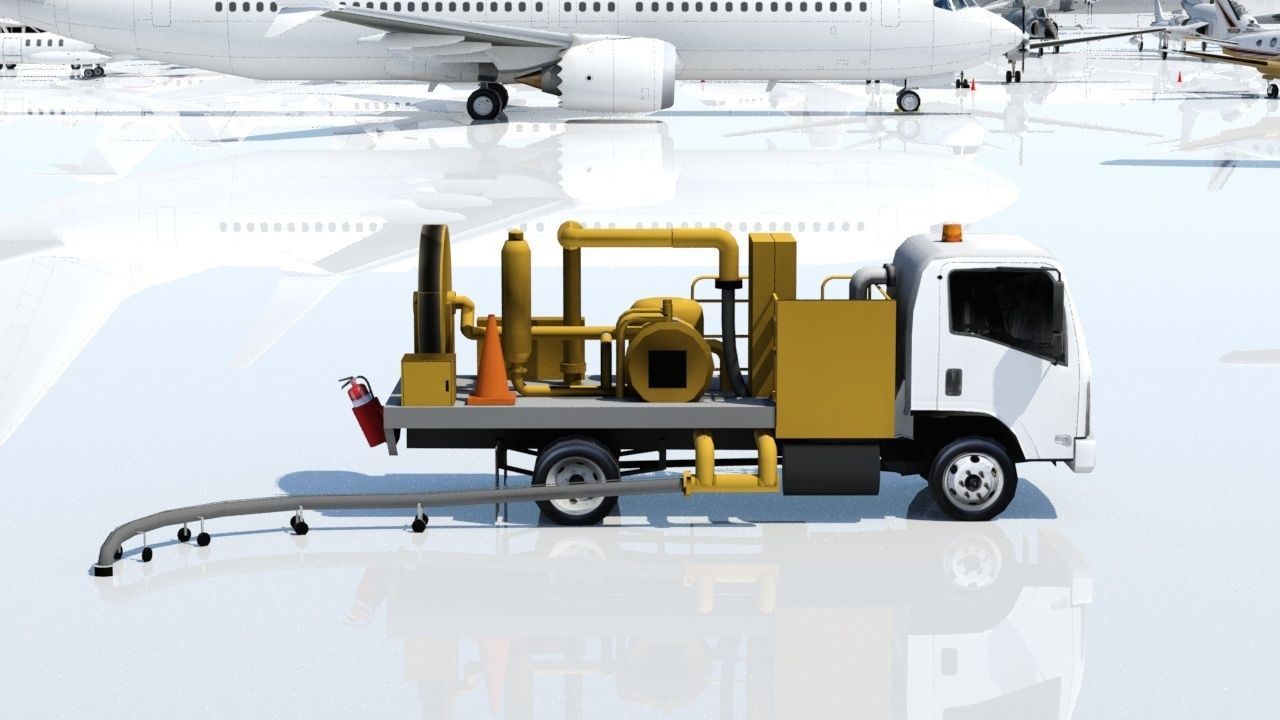 isuzu hidrant type airport fuel truck Low Poly Blank Low-poly 3D model_4