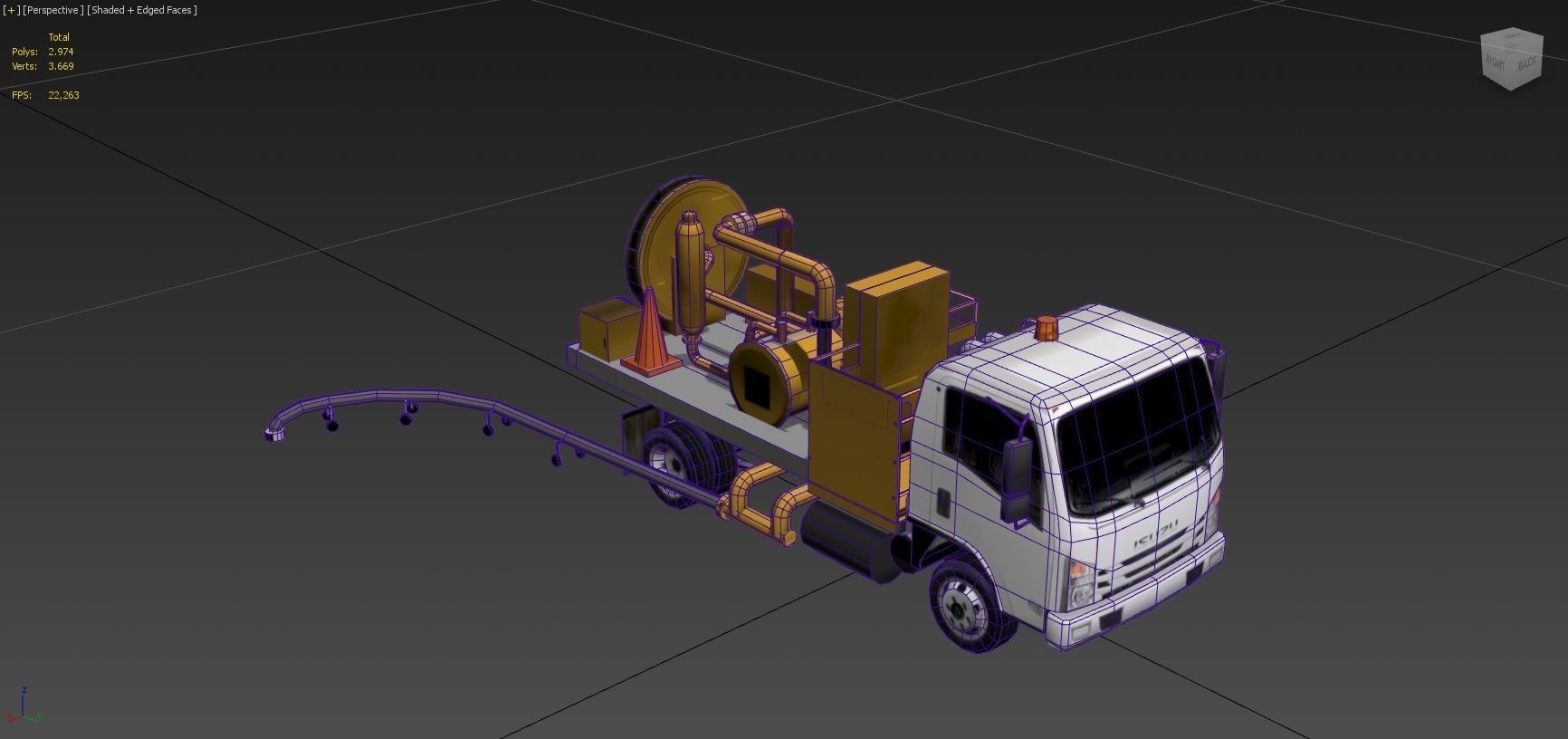 isuzu hidrant type airport fuel truck Low Poly Blank Low-poly 3D model_5