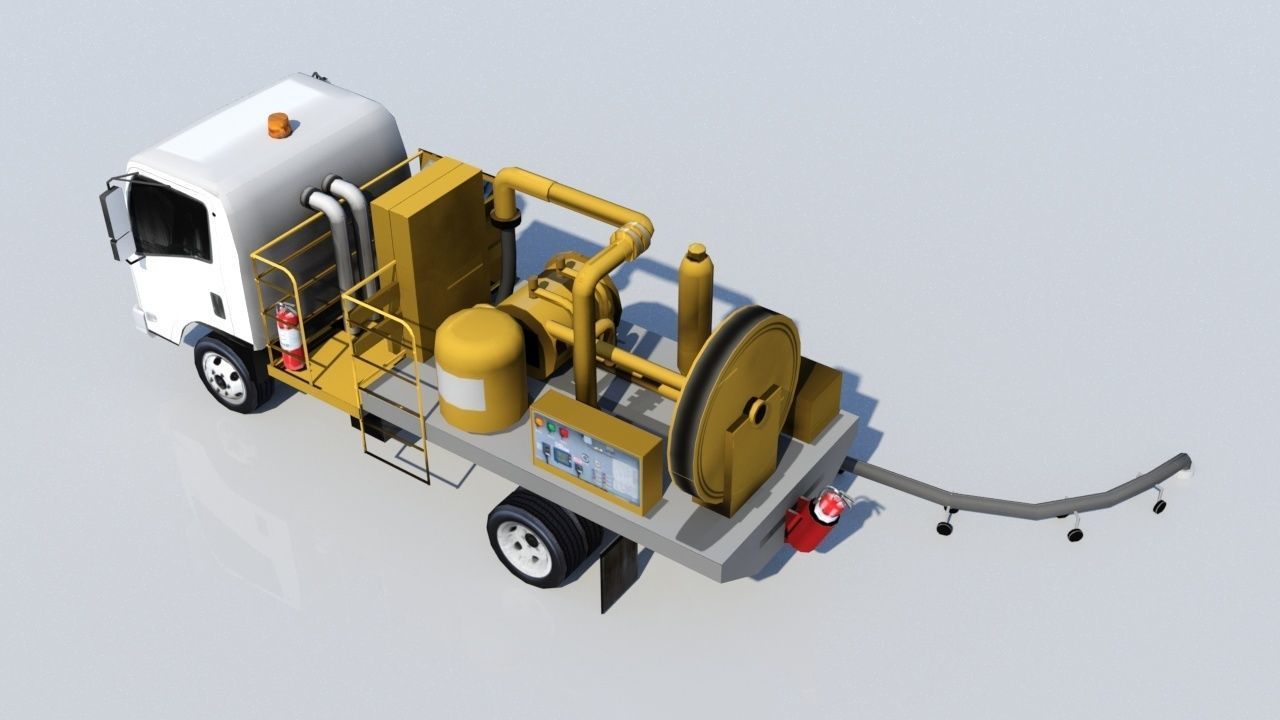 isuzu hidrant type airport fuel truck Low Poly Blank Low-poly 3D model_10
