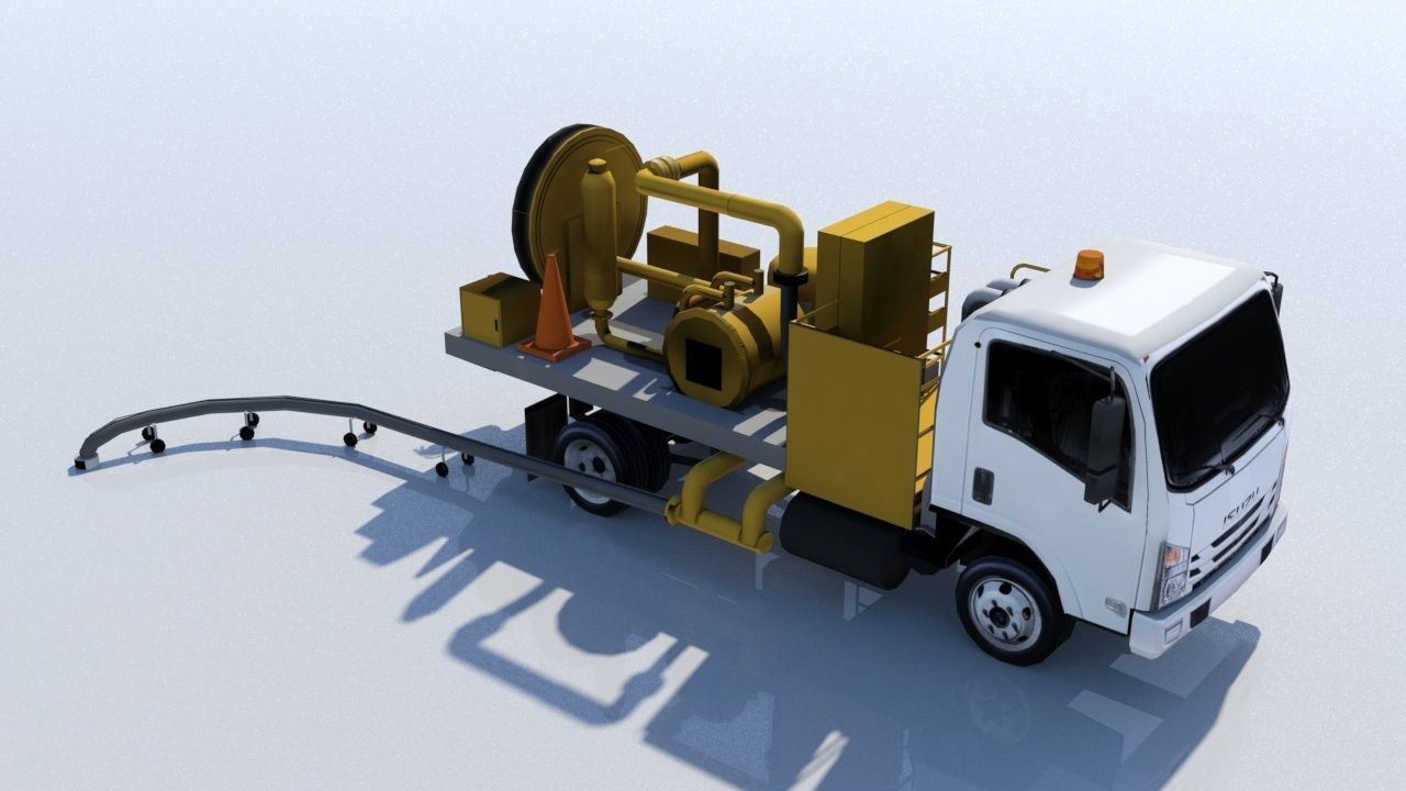 isuzu hidrant type airport fuel truck Low Poly Blank Low-poly 3D model_13
