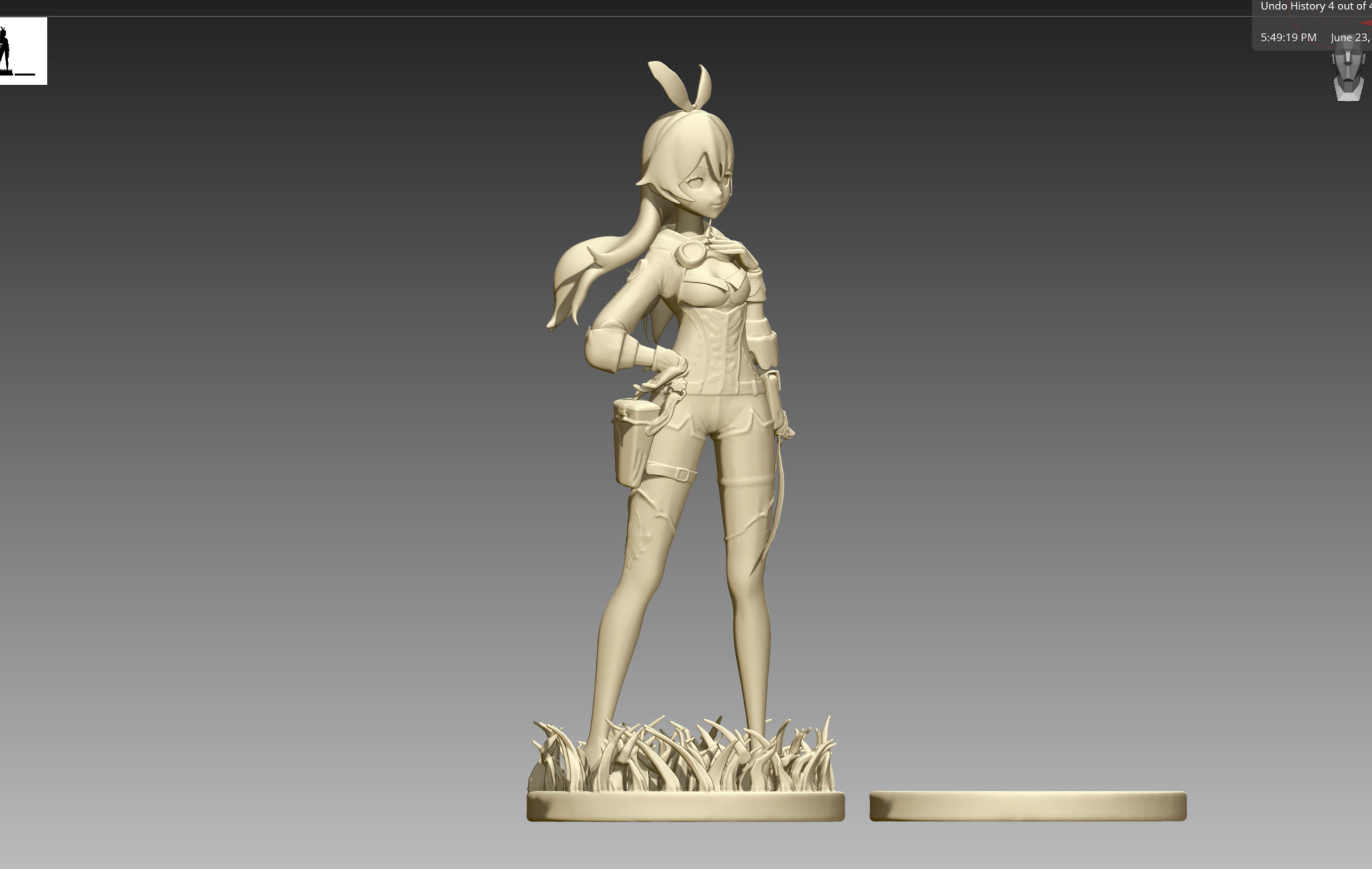 Genshin Impact Amber 3D print OBJ and STL 3D print model_3