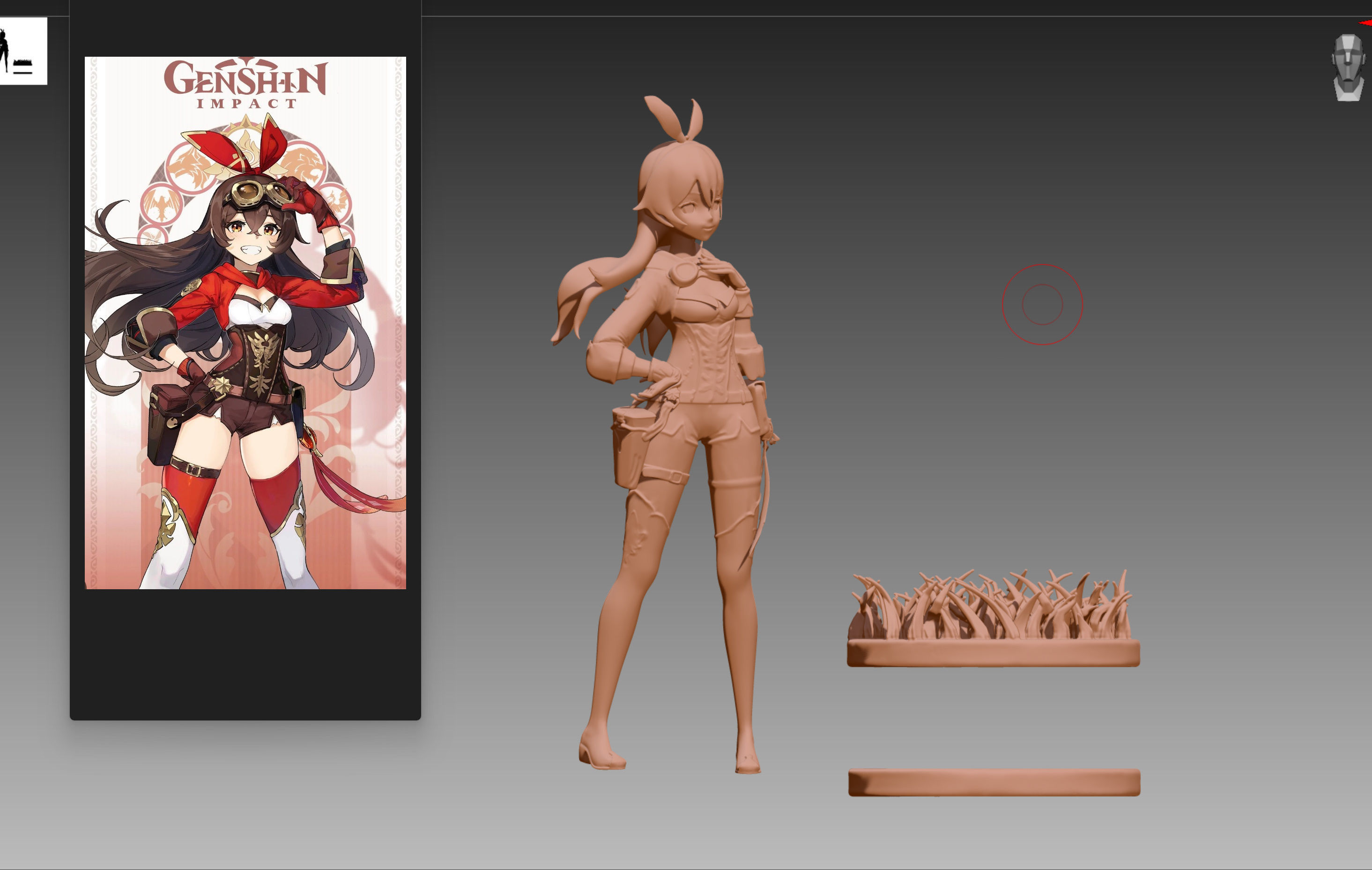 Genshin Impact Amber 3D print OBJ and STL 3D print model_2