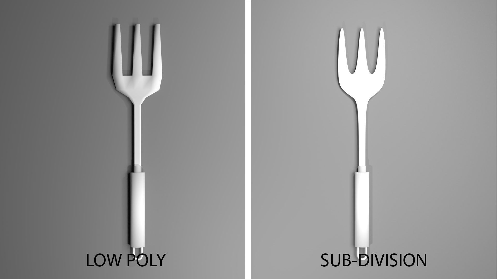 Utensil - Solid Fork 3D model_4