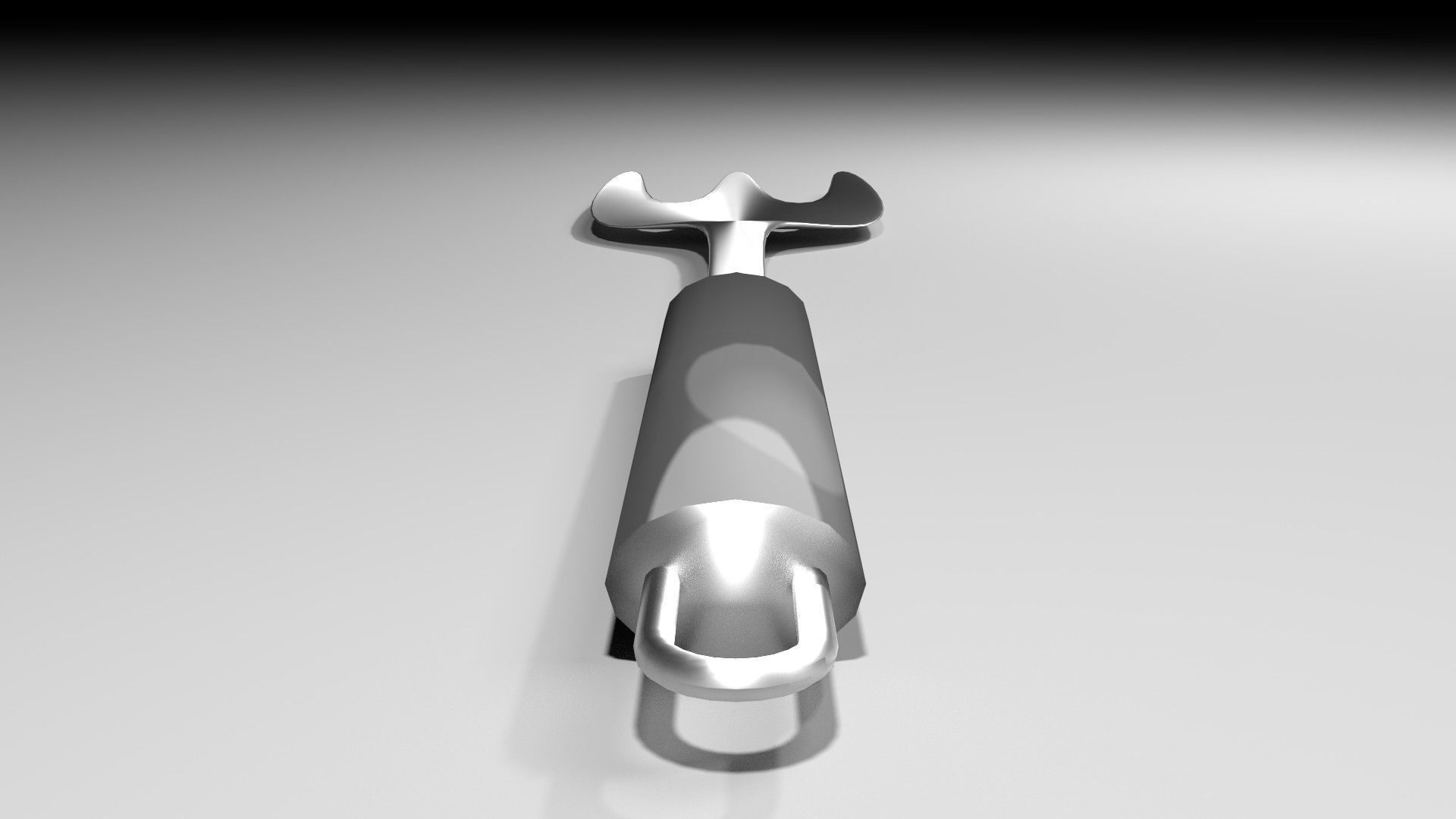 Utensil - Solid Fork 3D model_1