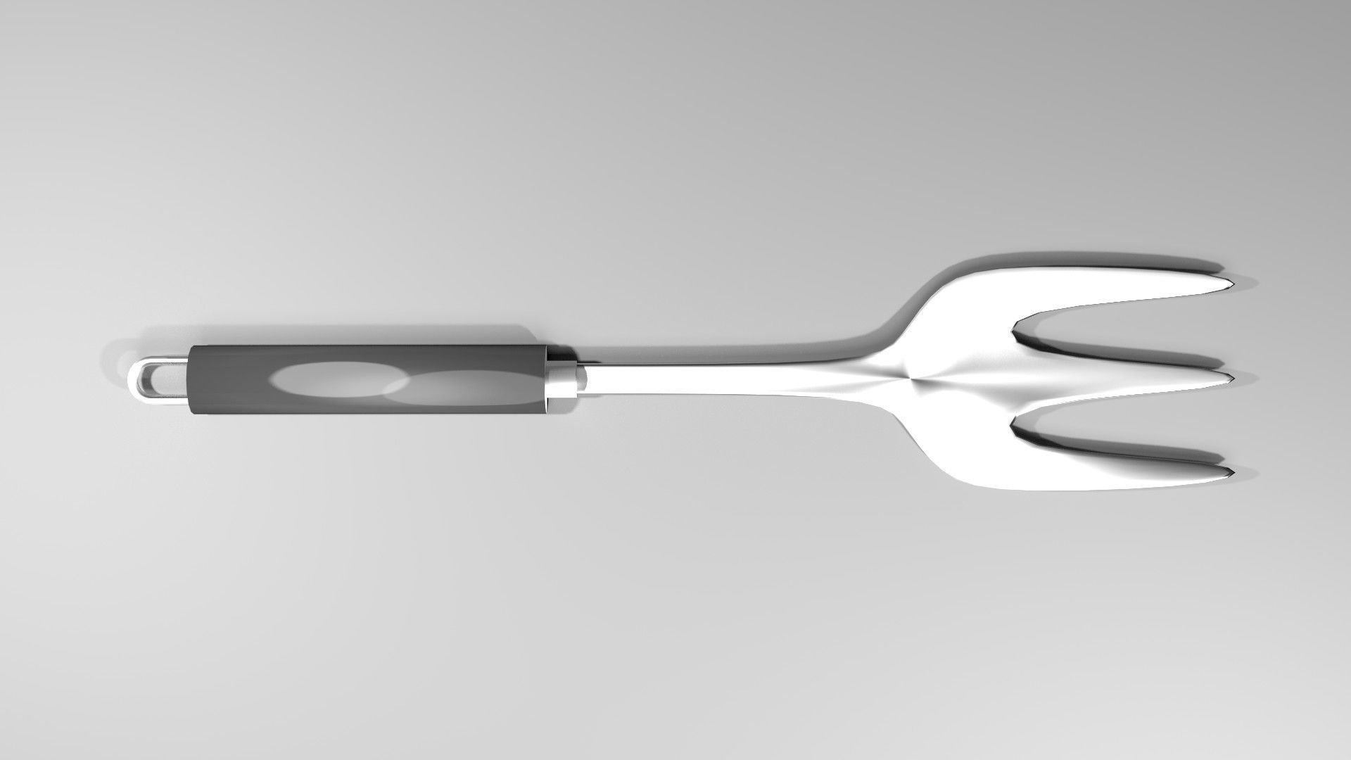 Utensil - Solid Fork 3D model_2