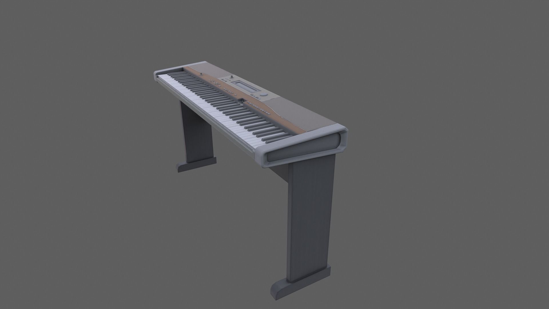 Digital piano Low-poly 3D model_2