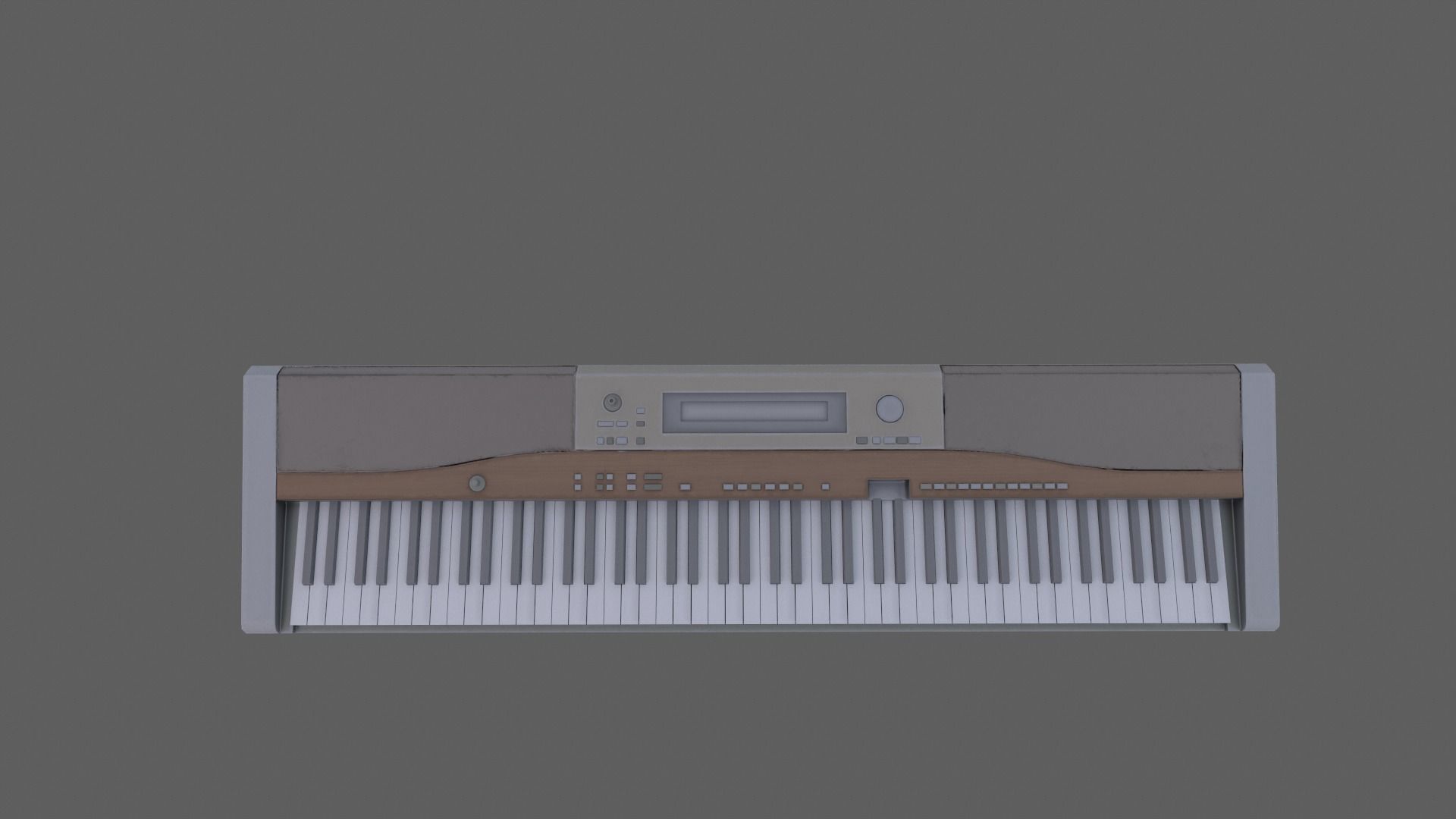 Digital piano Low-poly 3D model_3