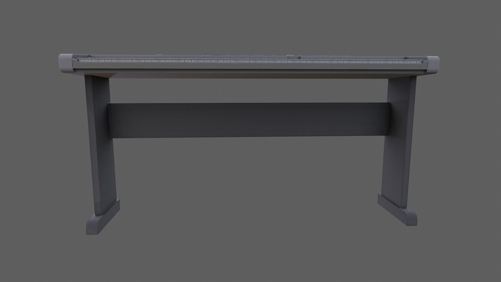Digital piano Low-poly 3D model_4