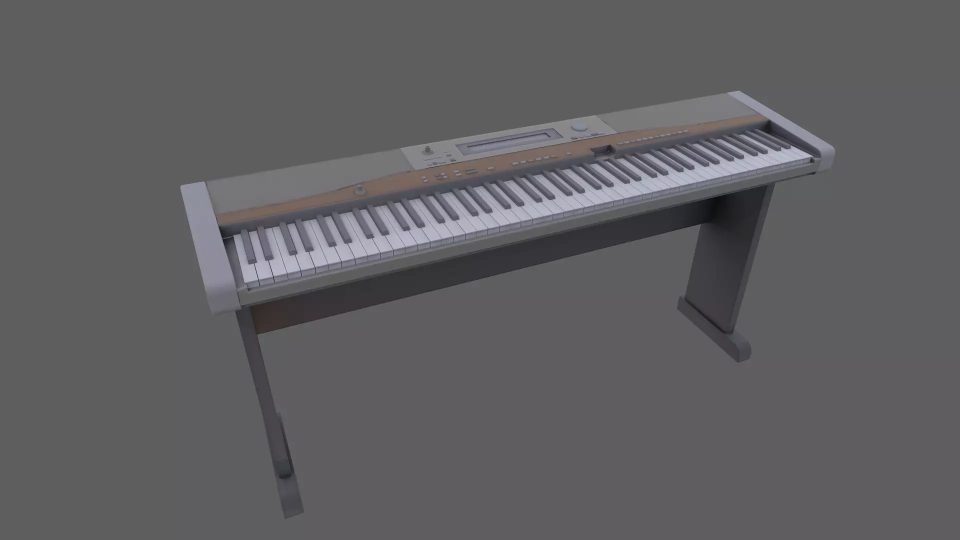 Digital piano Low-poly 3D model_0
