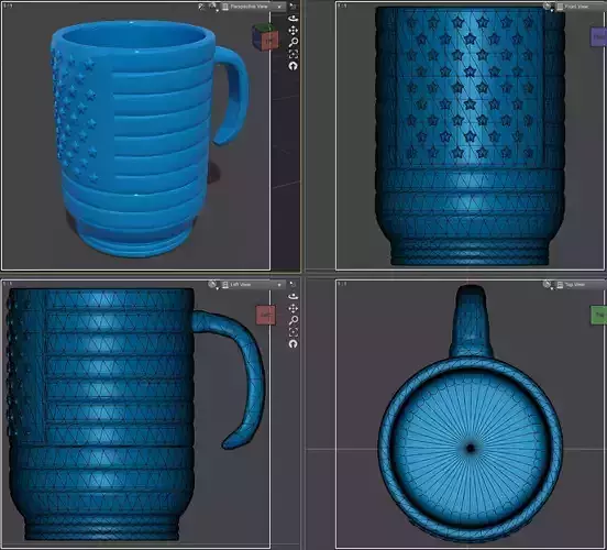 US Flag Mug Blunt 3D print model