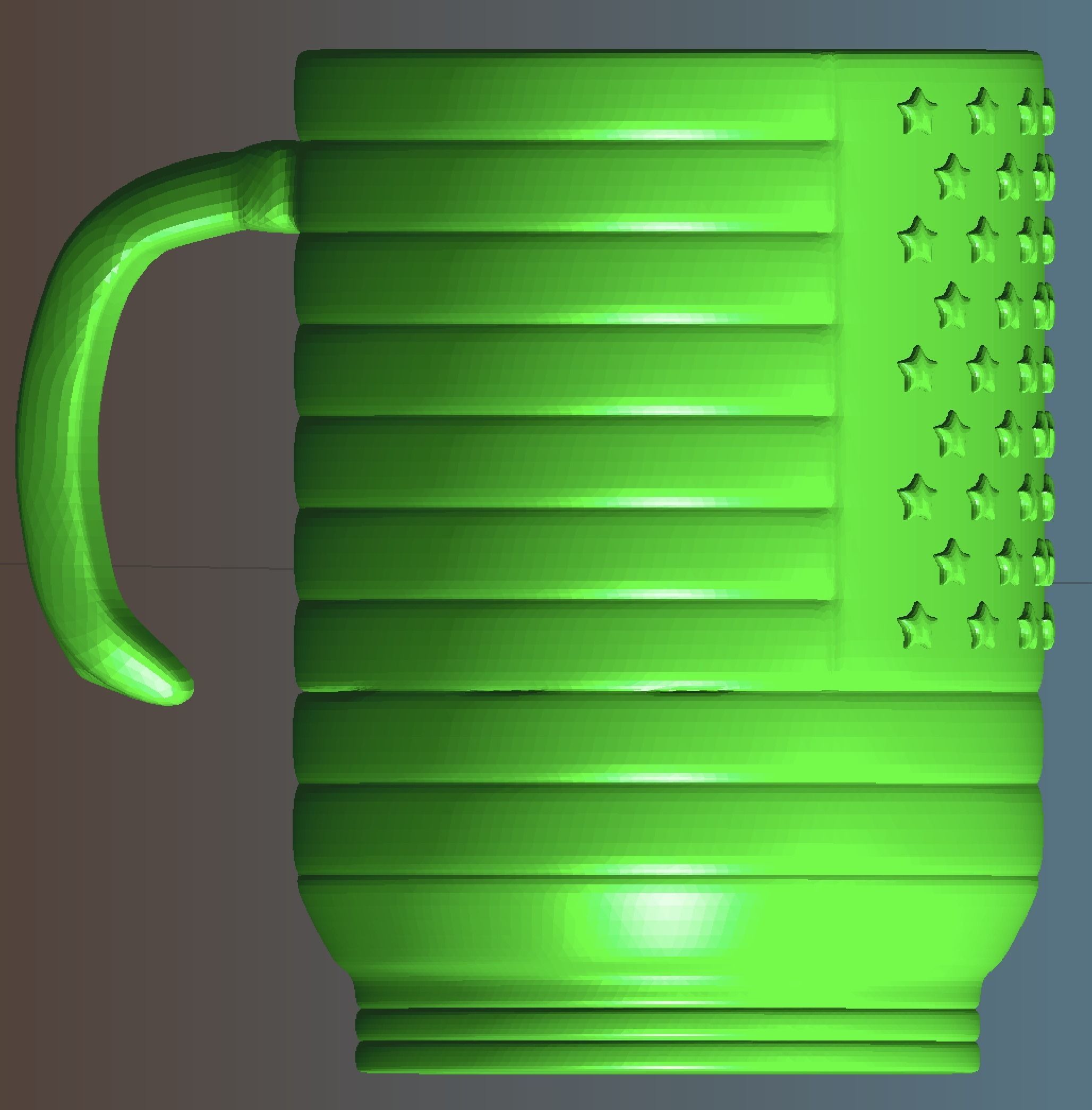 US Flag Mug Blunt 3D print model_4