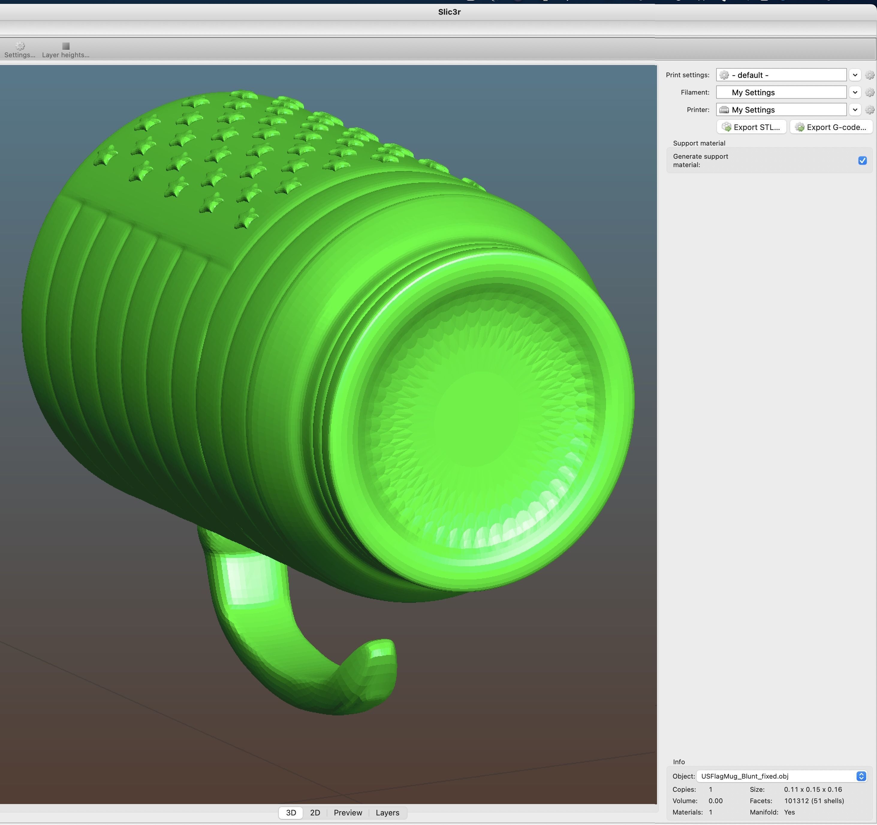 US Flag Mug Blunt 3D print model_3