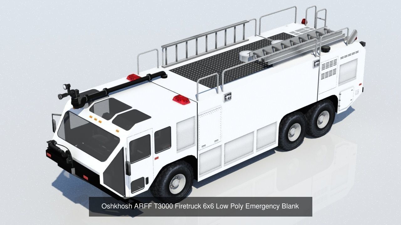 8 Airport Static Ground Support Vehicles Low Poly Blank textures 3D Model Collection_8