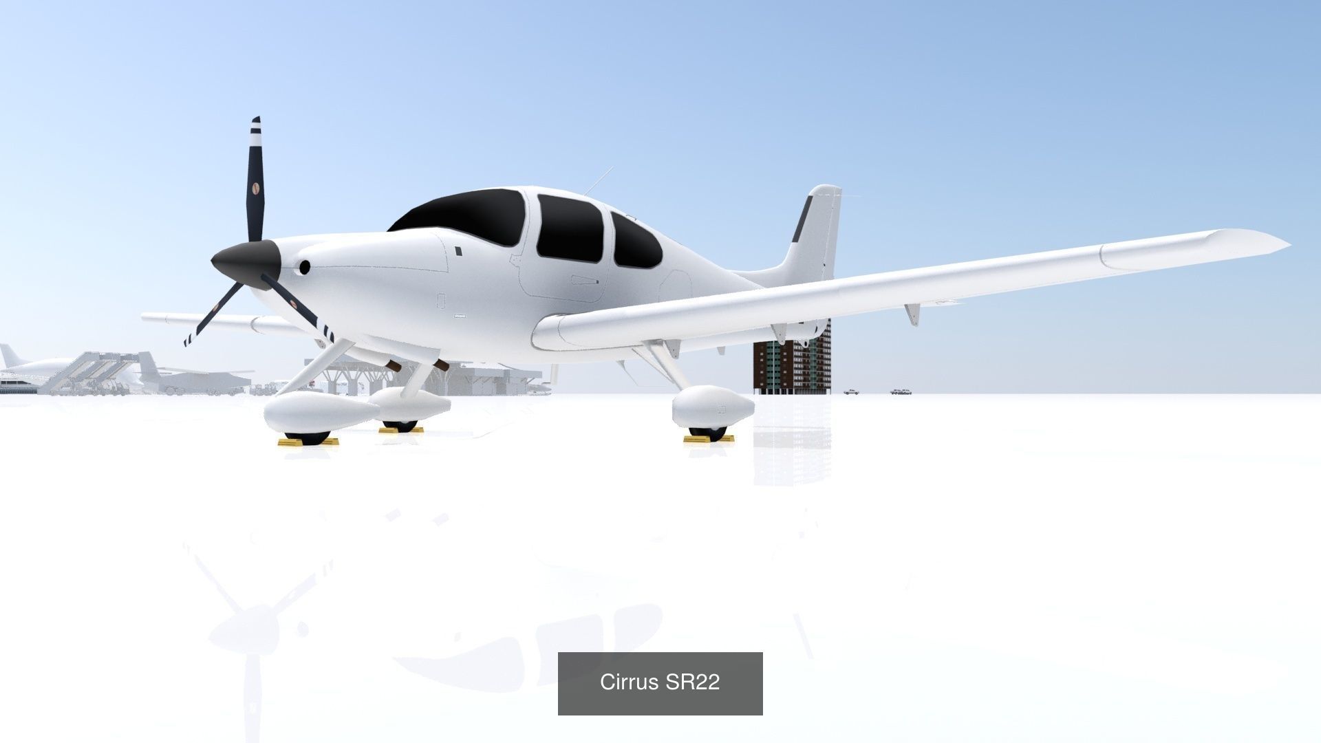 10 General Aviation Static Models Low Poly 3D Model Collection_5
