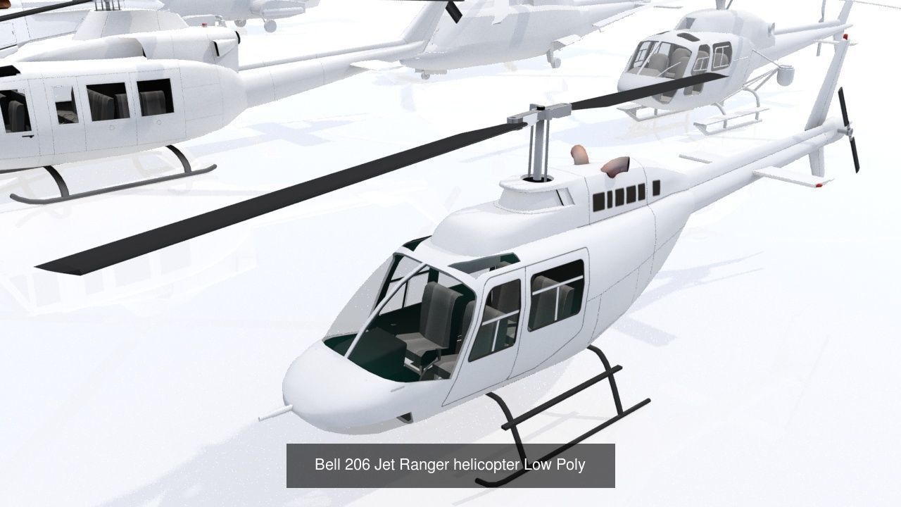 10 General Aviation Static Models Low Poly 3D Model Collection_1