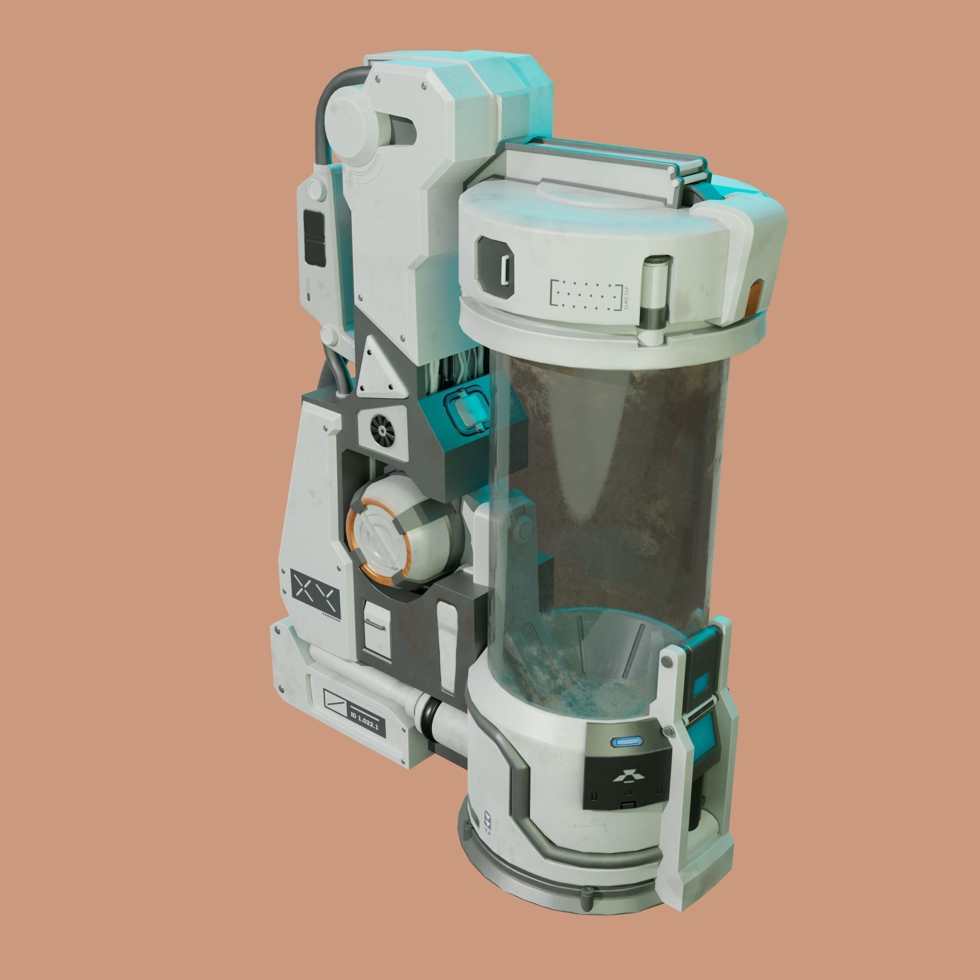 Sci-Fi Capsule Low-poly 3D model_3