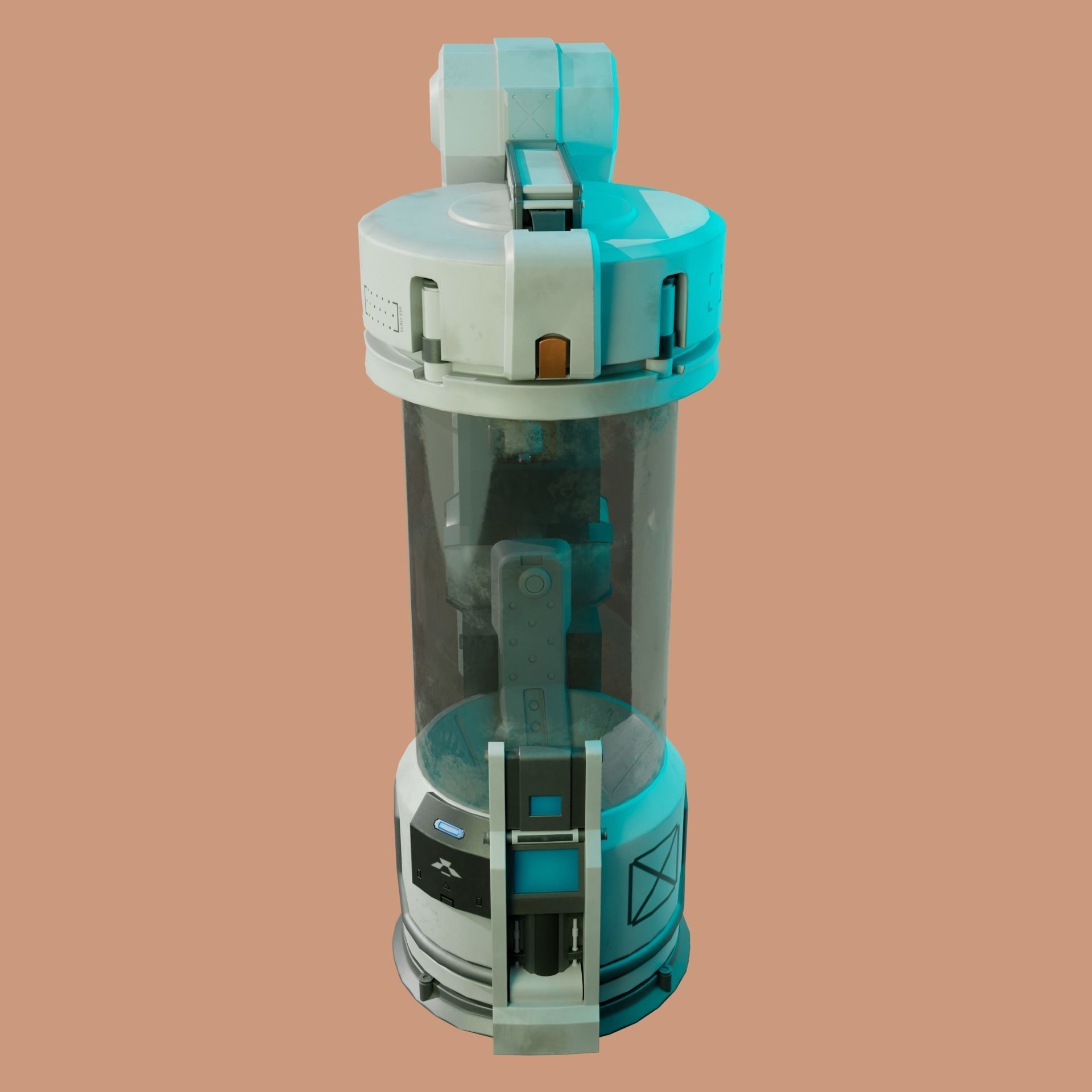 Sci-Fi Capsule Low-poly 3D model_2