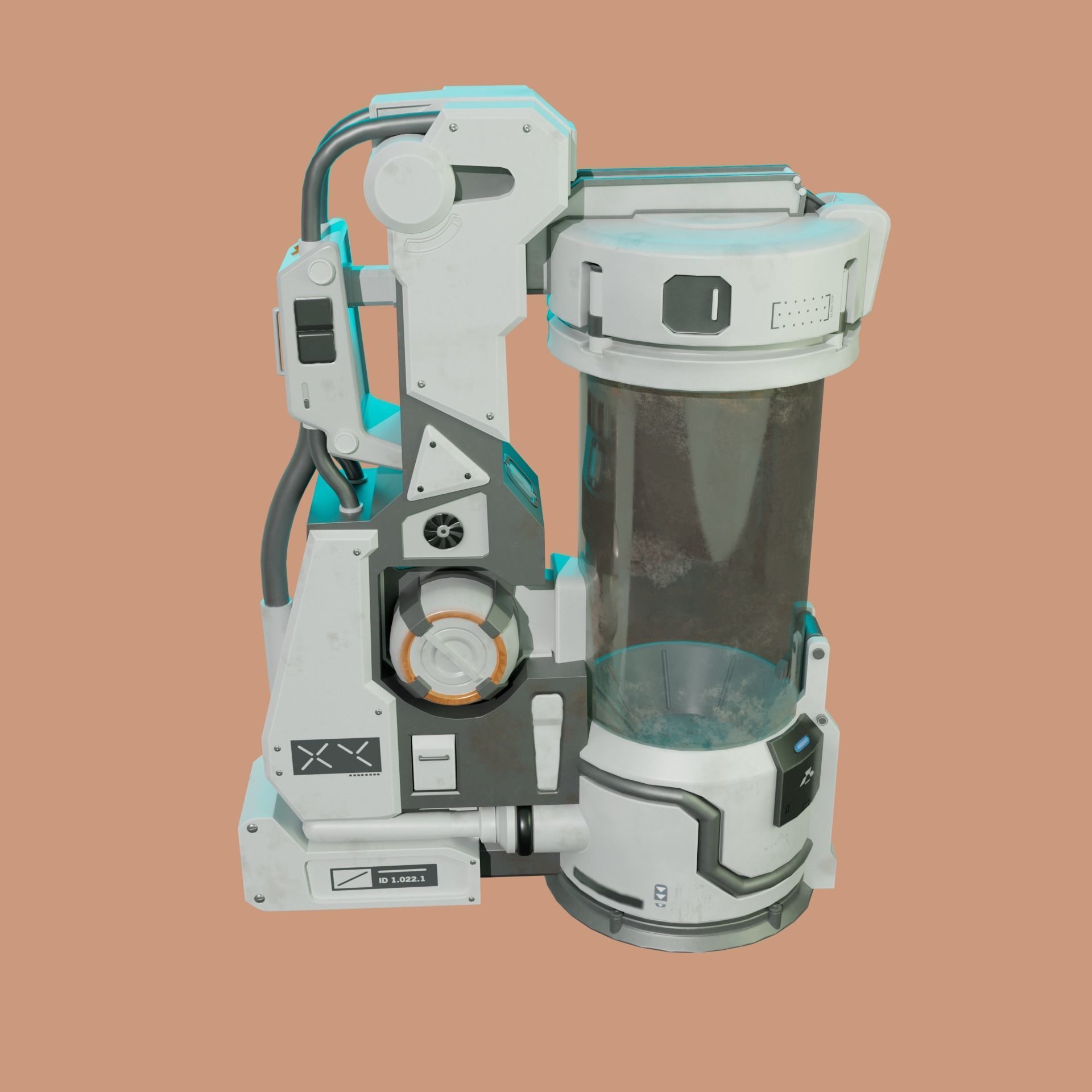 Sci-Fi Capsule Low-poly 3D model_4