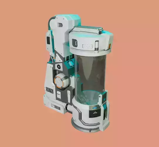 Sci-Fi Capsule Low-poly 3D model