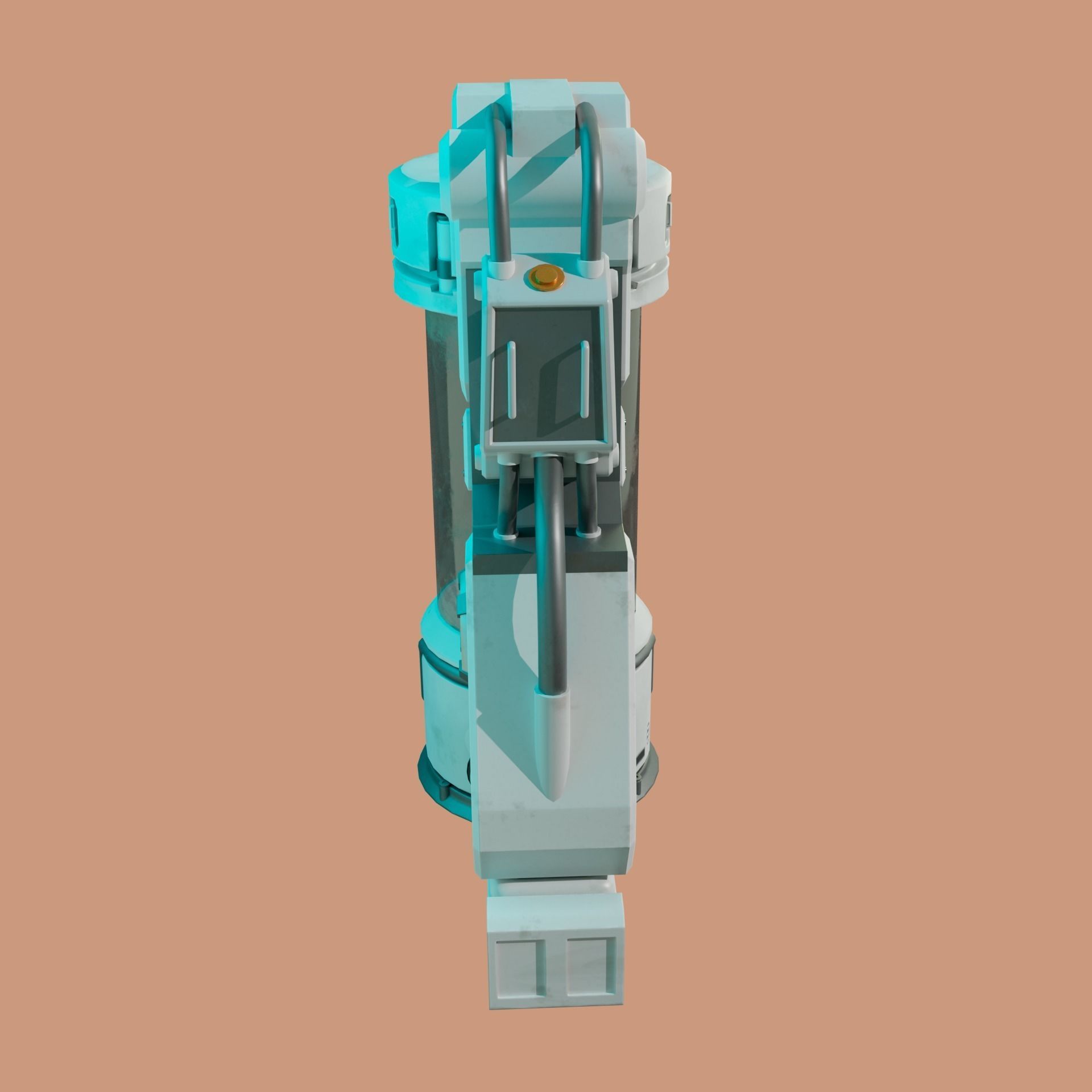 Sci-Fi Capsule Low-poly 3D model_6