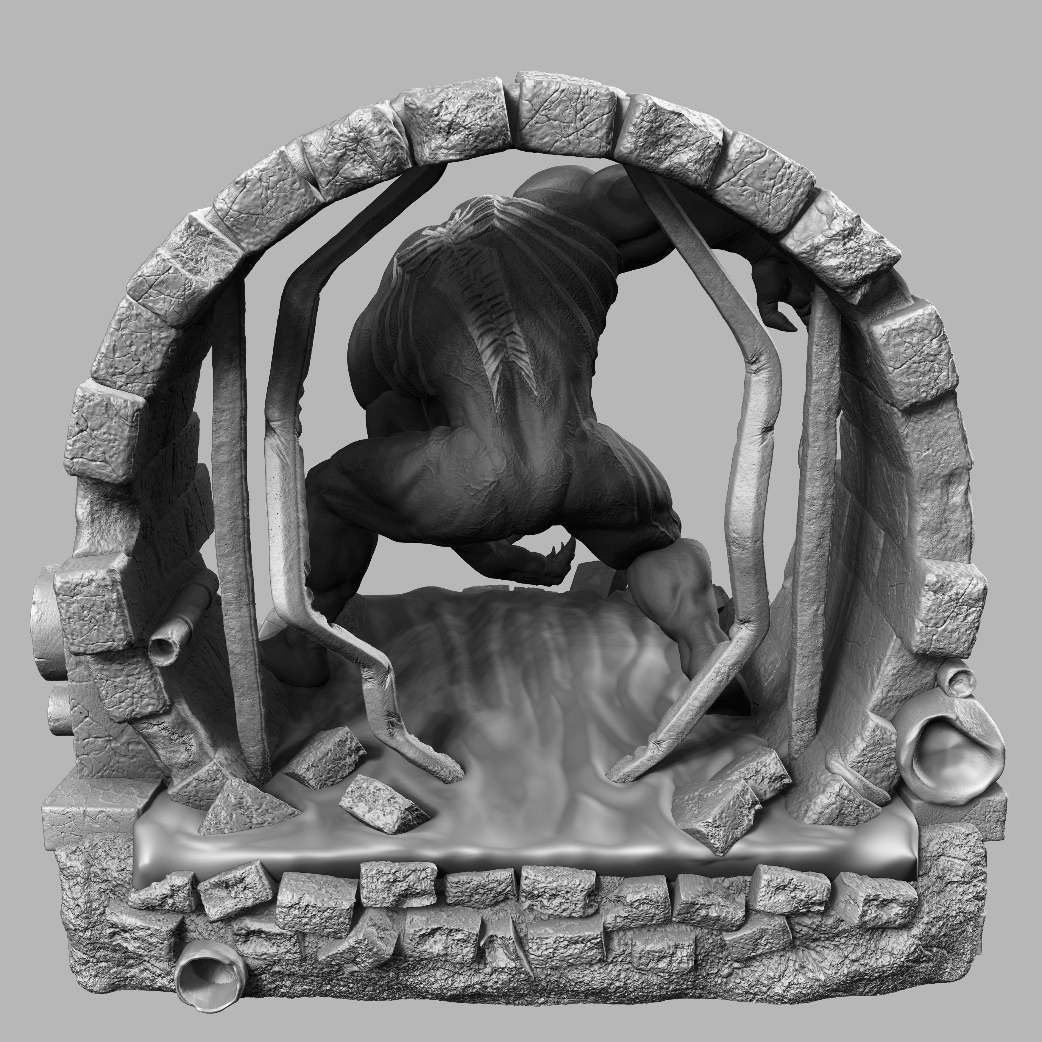 VENOM STATUE - 3D PRINT READY 3D print model_6