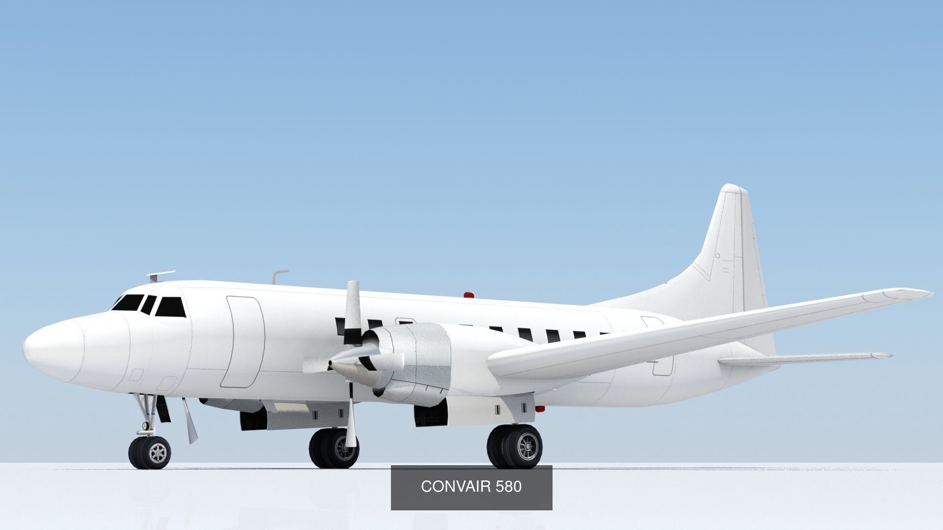 5 Low Poly Blank Boneyard Aircraft Static 3D Model Collection_5