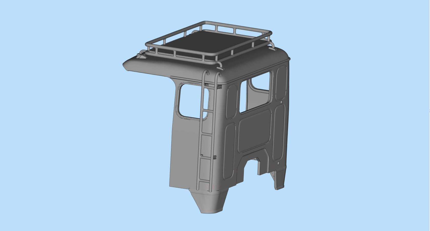 Accessoires Roof bar Oldskool Roof rack for heavy duty trucks 3D print model_6