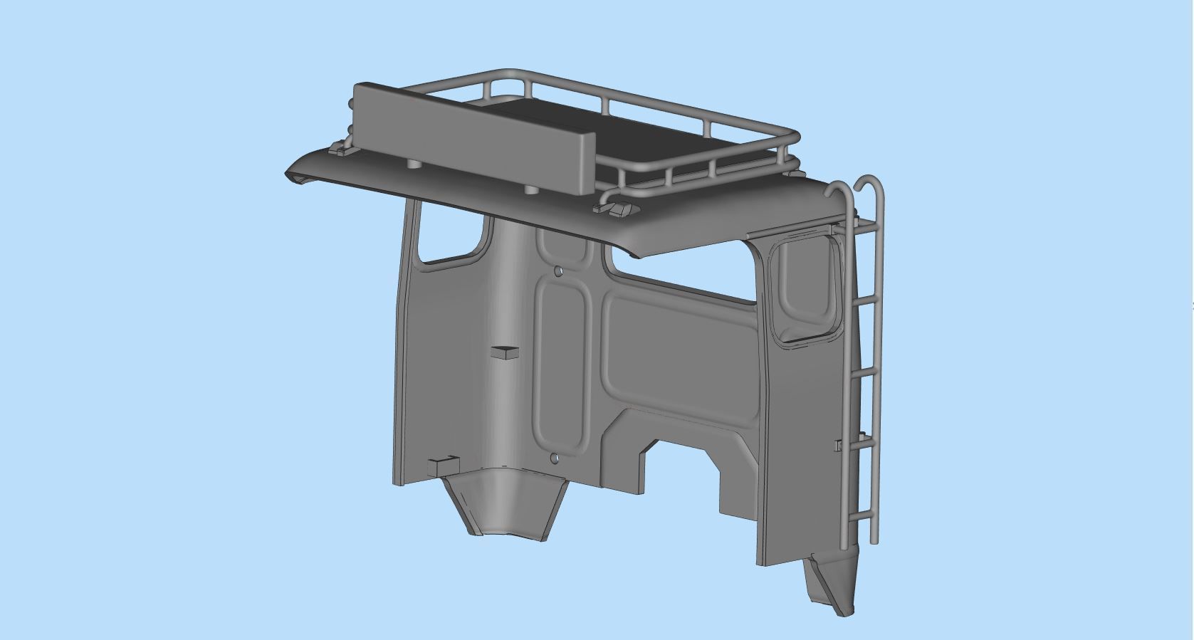 Accessoires Roof bar Oldskool Roof rack for heavy duty trucks 3D print model_8