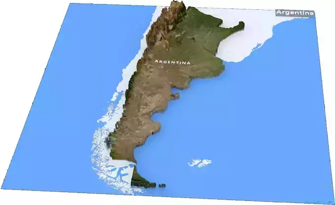 Argentina Terrain Topography Elevation DEM Geography Landscape