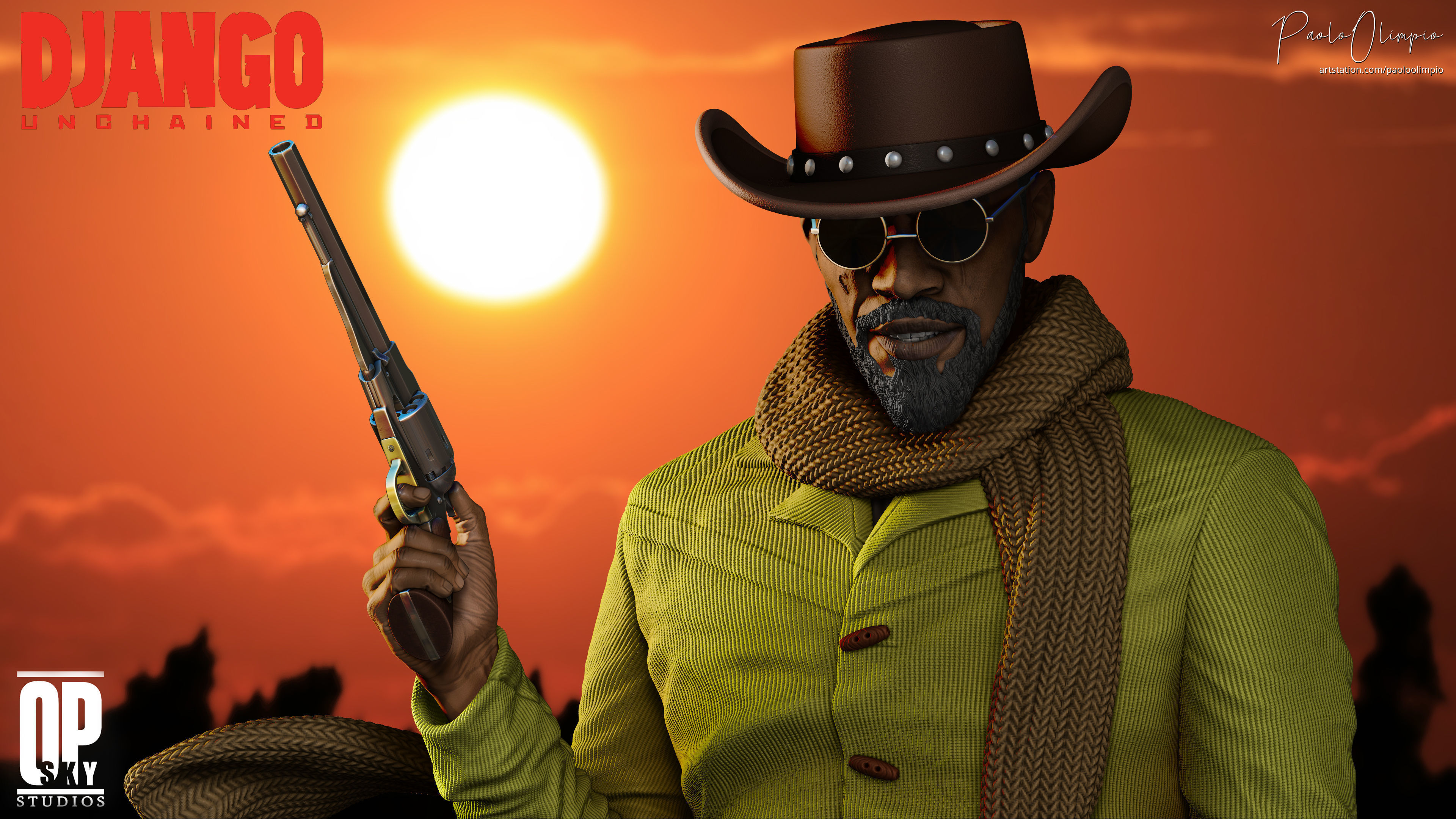 Django Unchained Statue - 3D Print Ready 3D print model_1