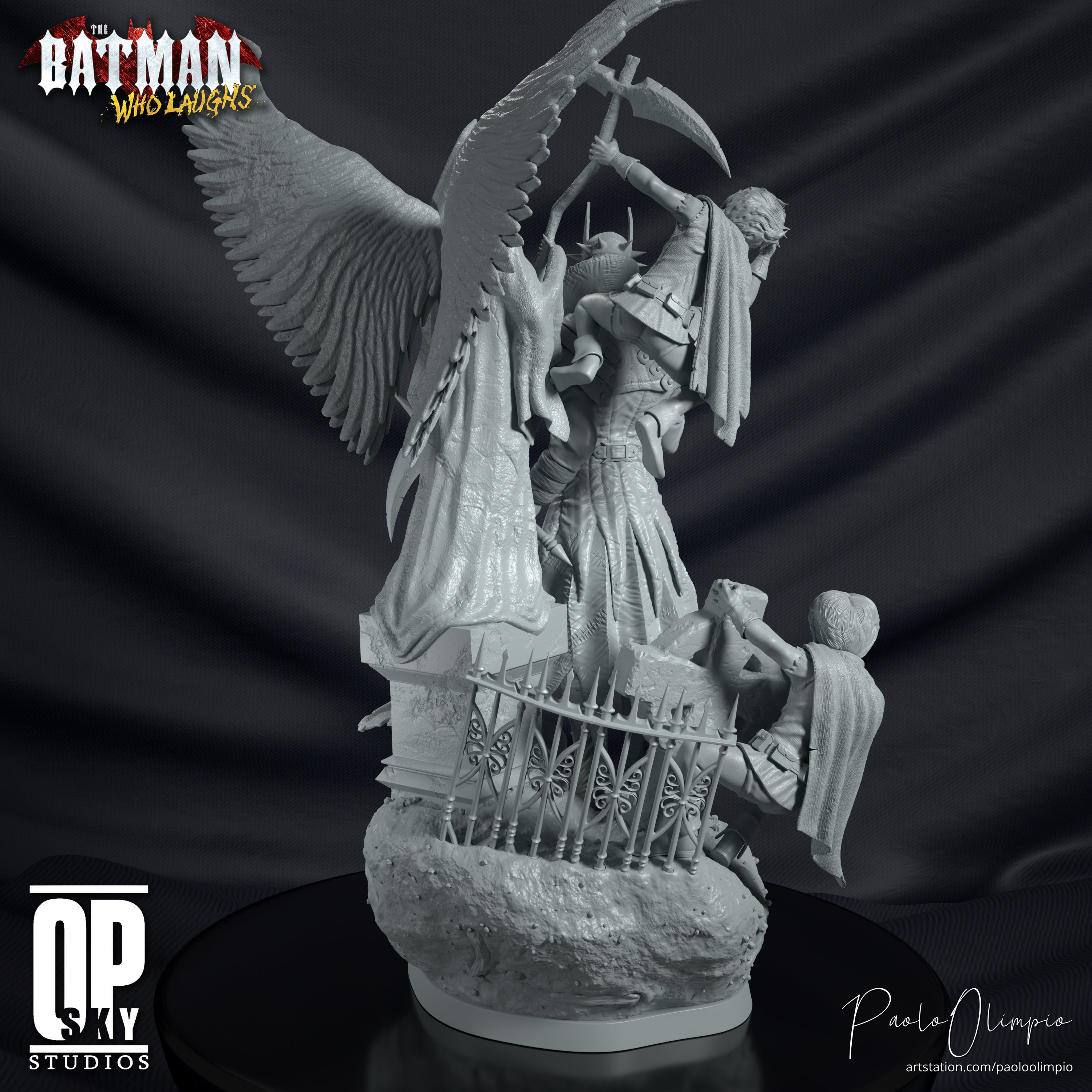 Batman Who Laughs Statue - 3D Print Ready 3D print model_7
