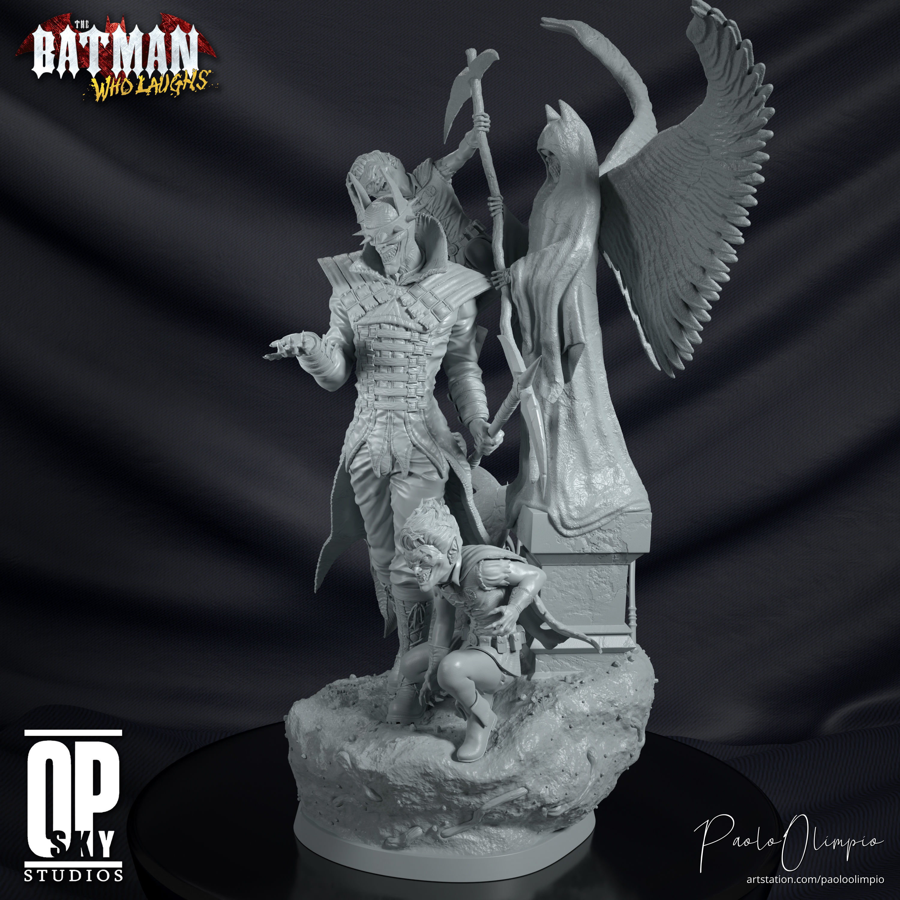 Batman Who Laughs Statue - 3D Print Ready 3D print model_9