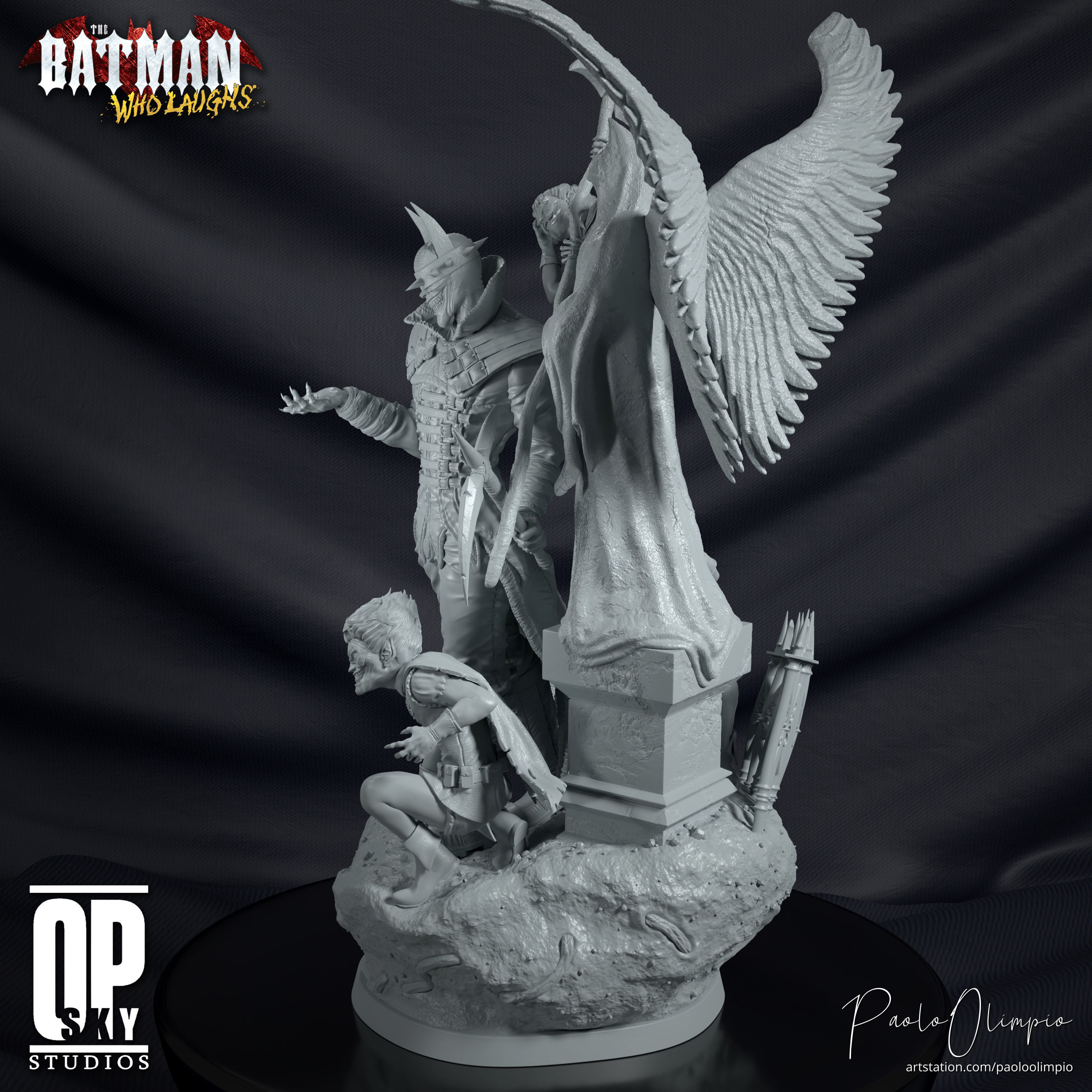 Batman Who Laughs Statue - 3D Print Ready 3D print model_8