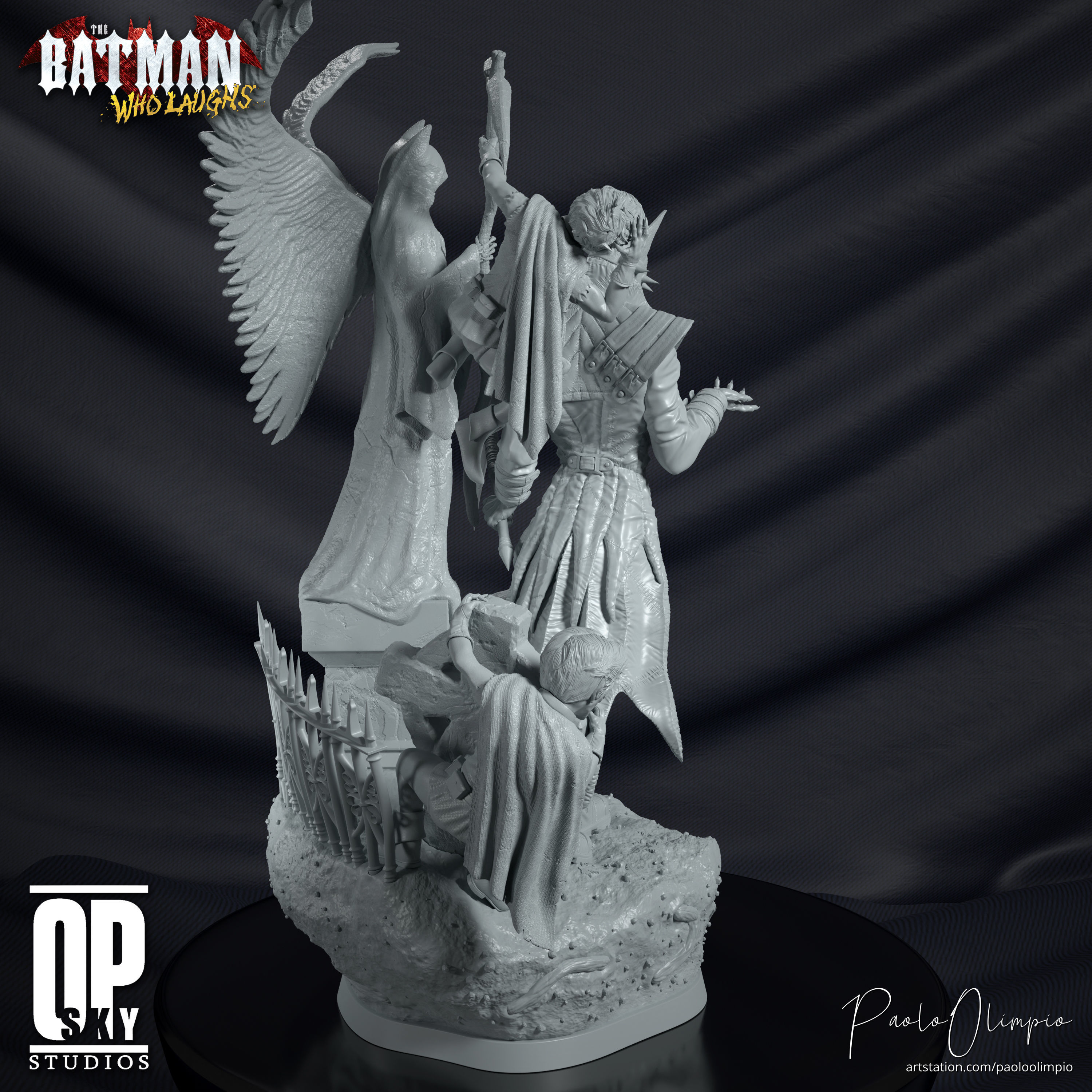 Batman Who Laughs Statue - 3D Print Ready 3D print model_6