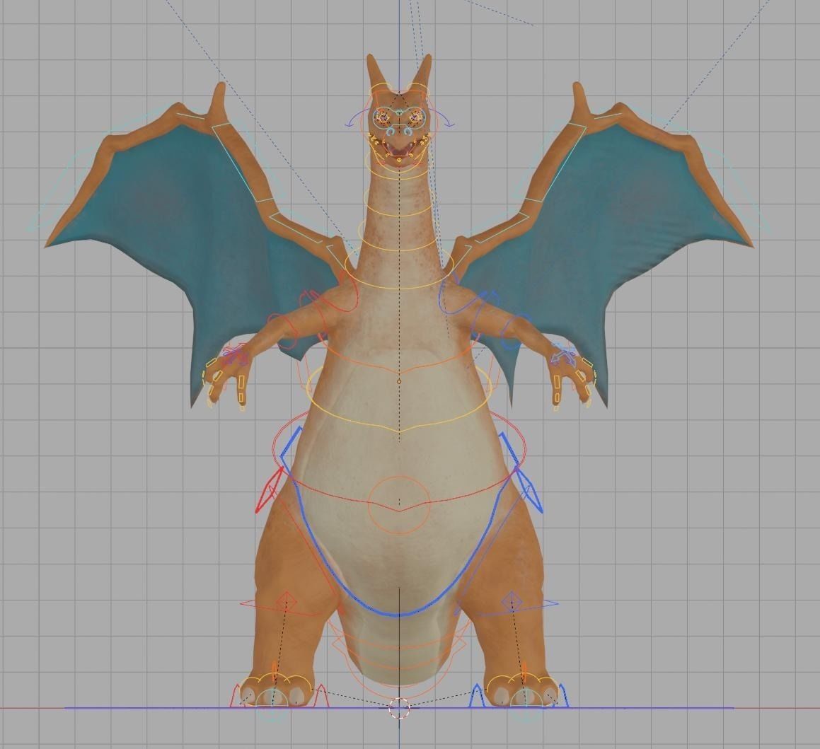 Charizard  Low-poly 3D model_7