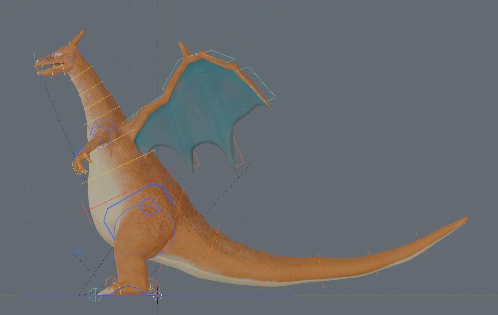 Charizard  Low-poly 3D model_8