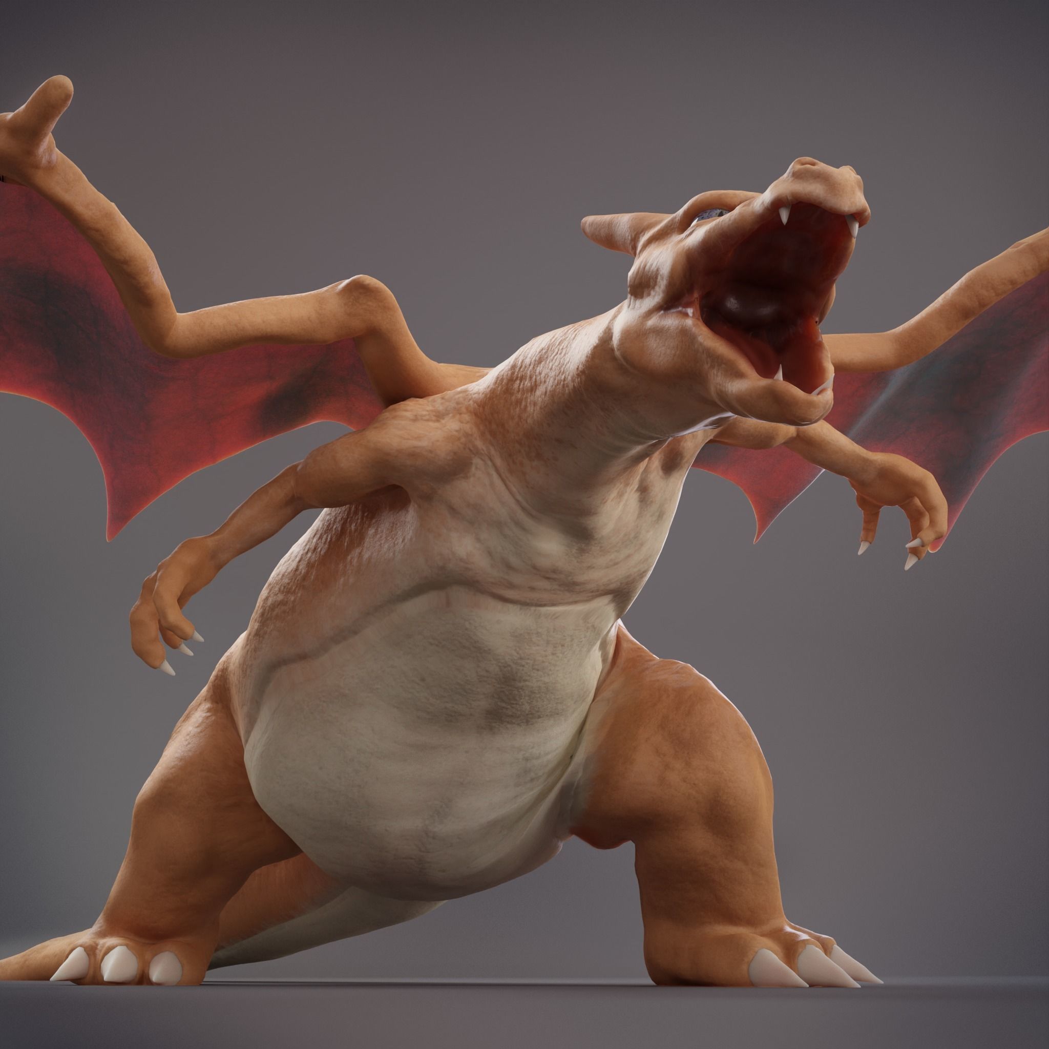 Charizard  Low-poly 3D model_4