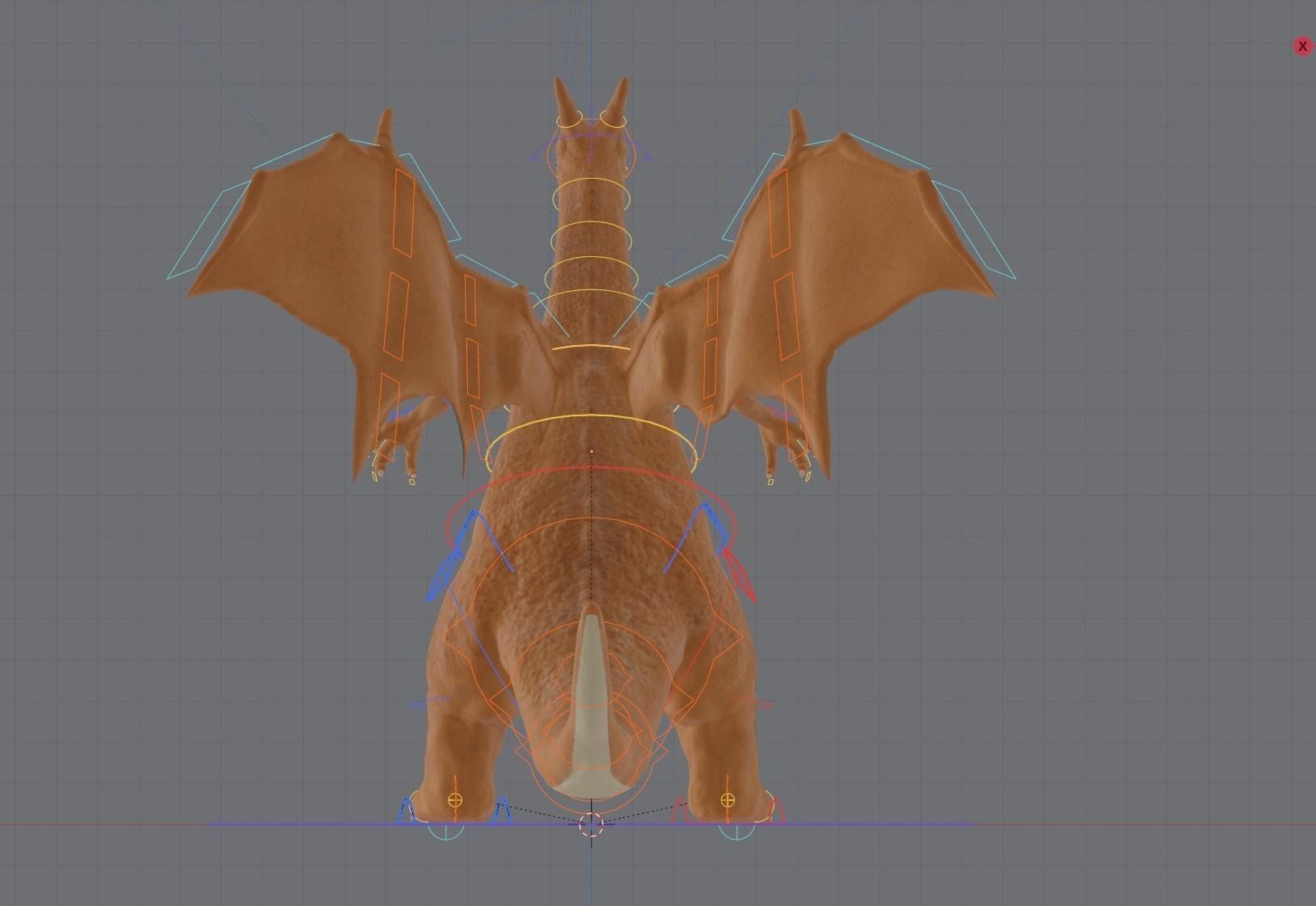 Charizard  Low-poly 3D model_9