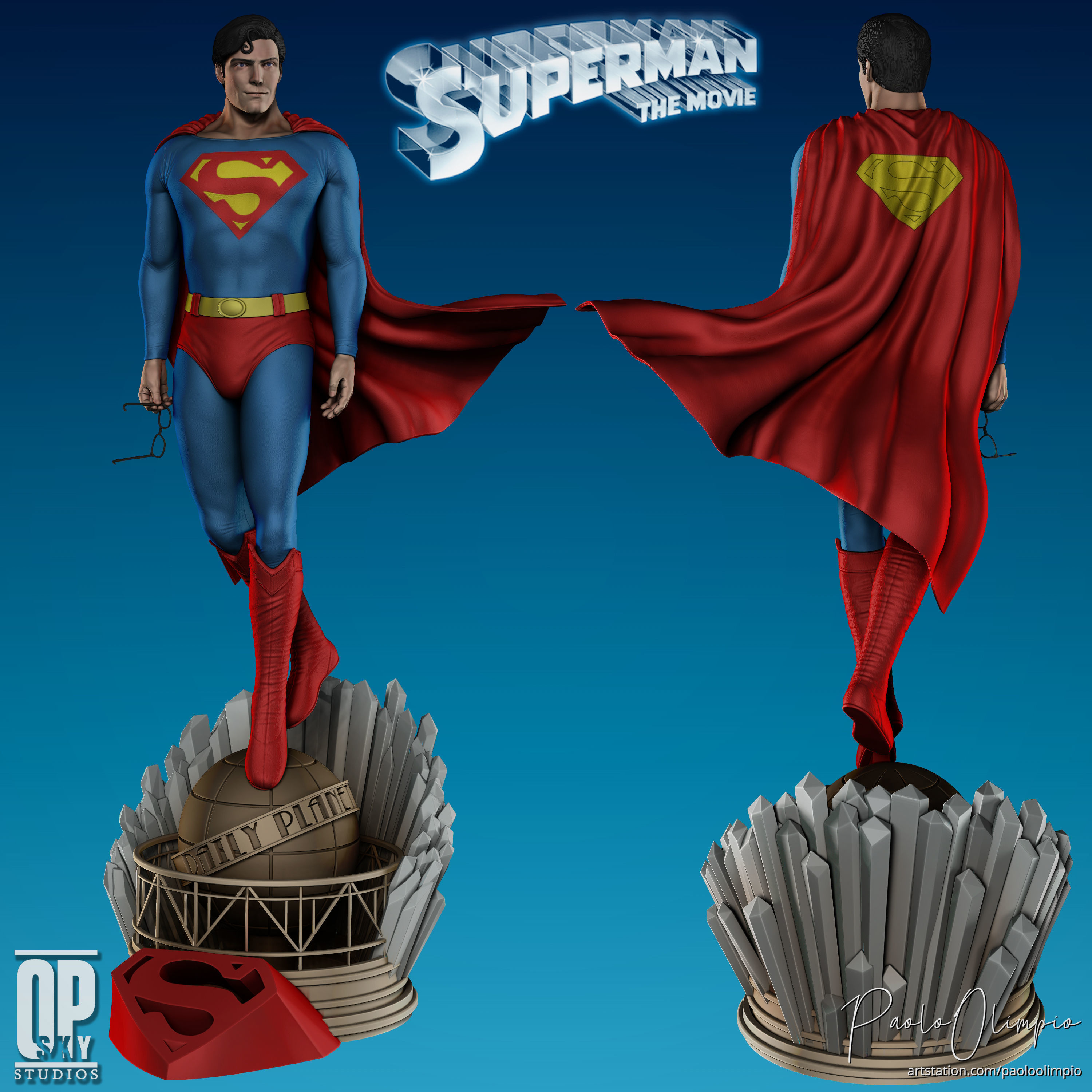 Superman Christopher Reeve Statue - 3D Print Ready 3D model 3D ...